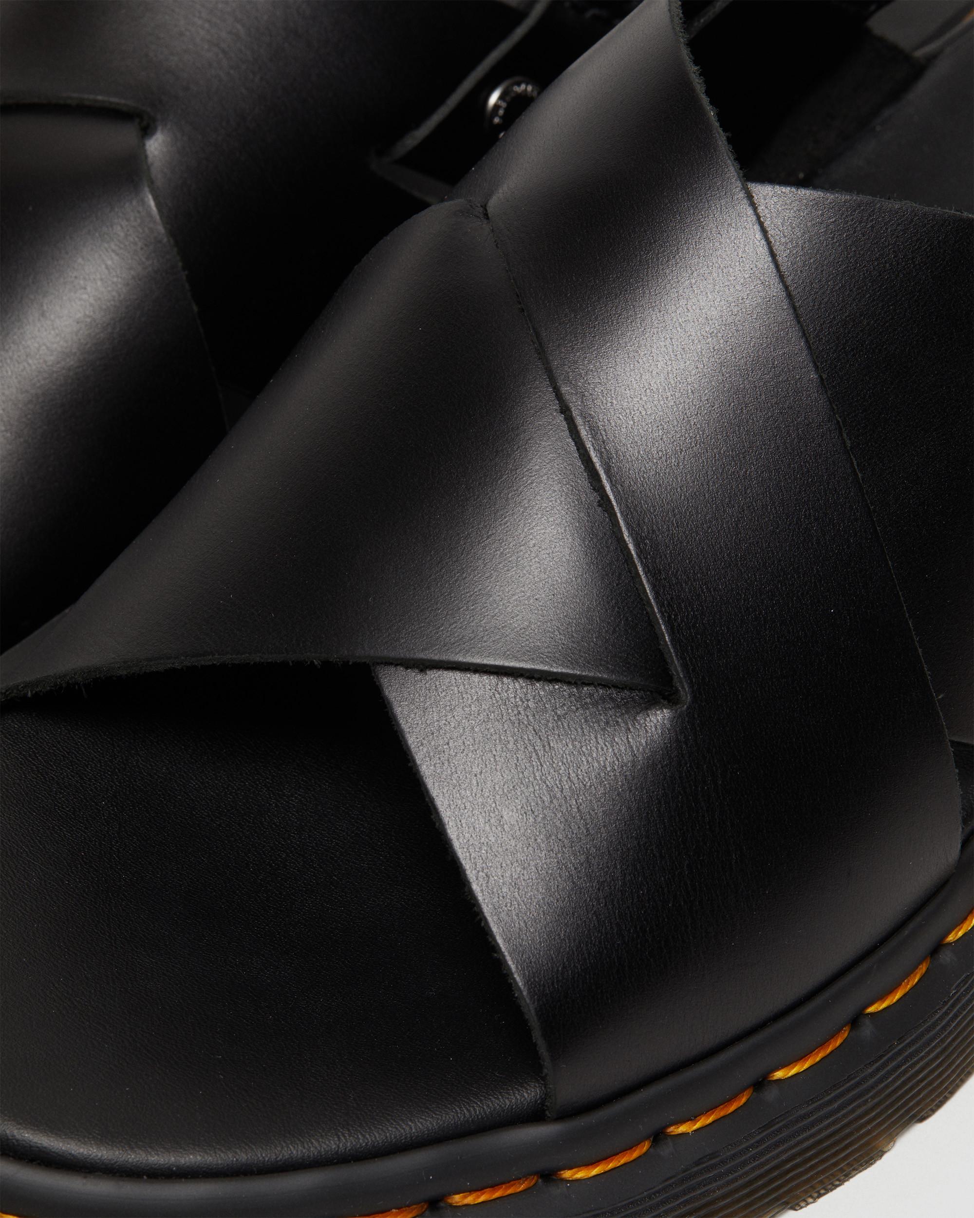 Zane Brando Leather Slingback Sandals in Black | Dr. Martens