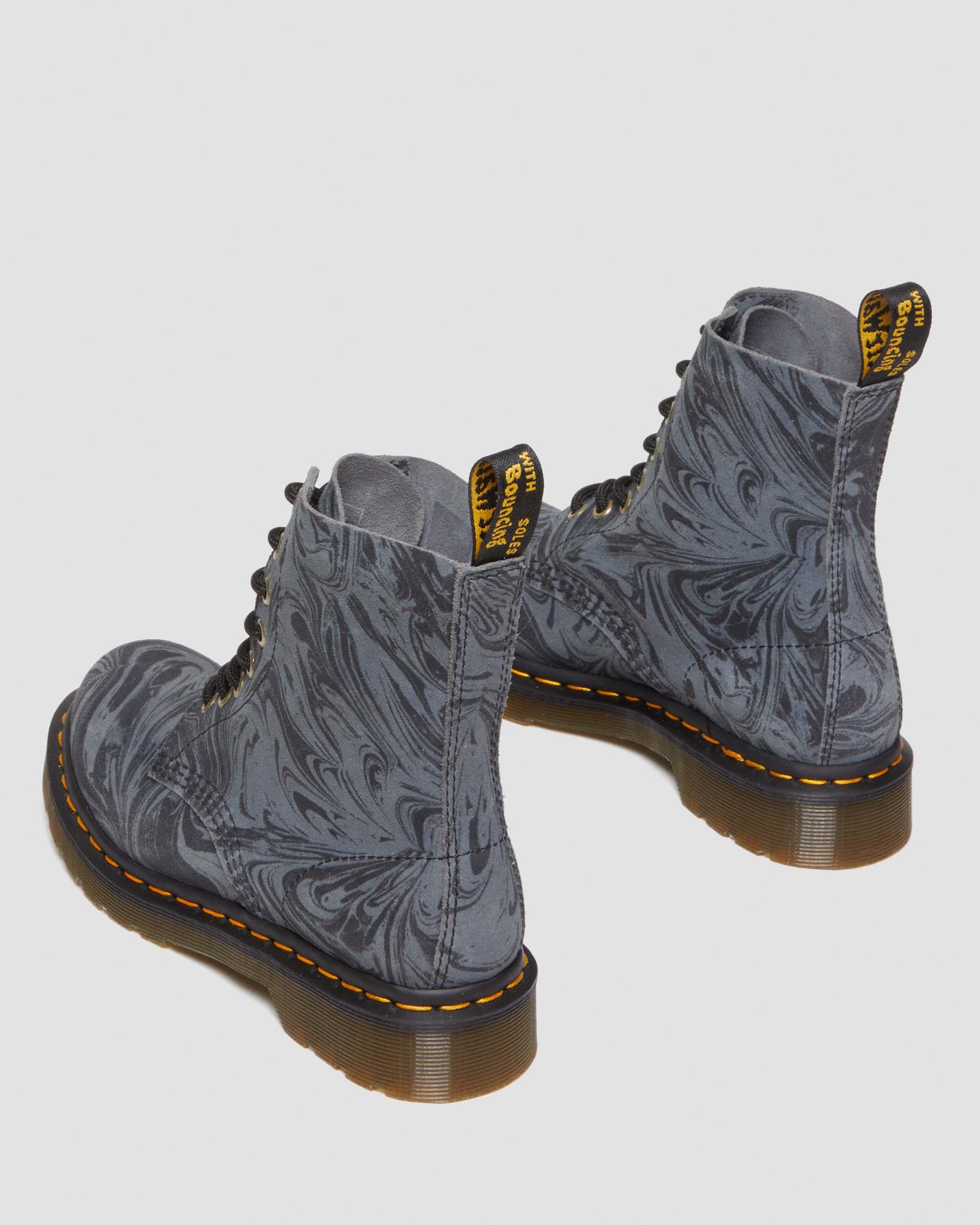 DR MARTENS 1460 Pascal Marbled Suede Lace Up Boots
