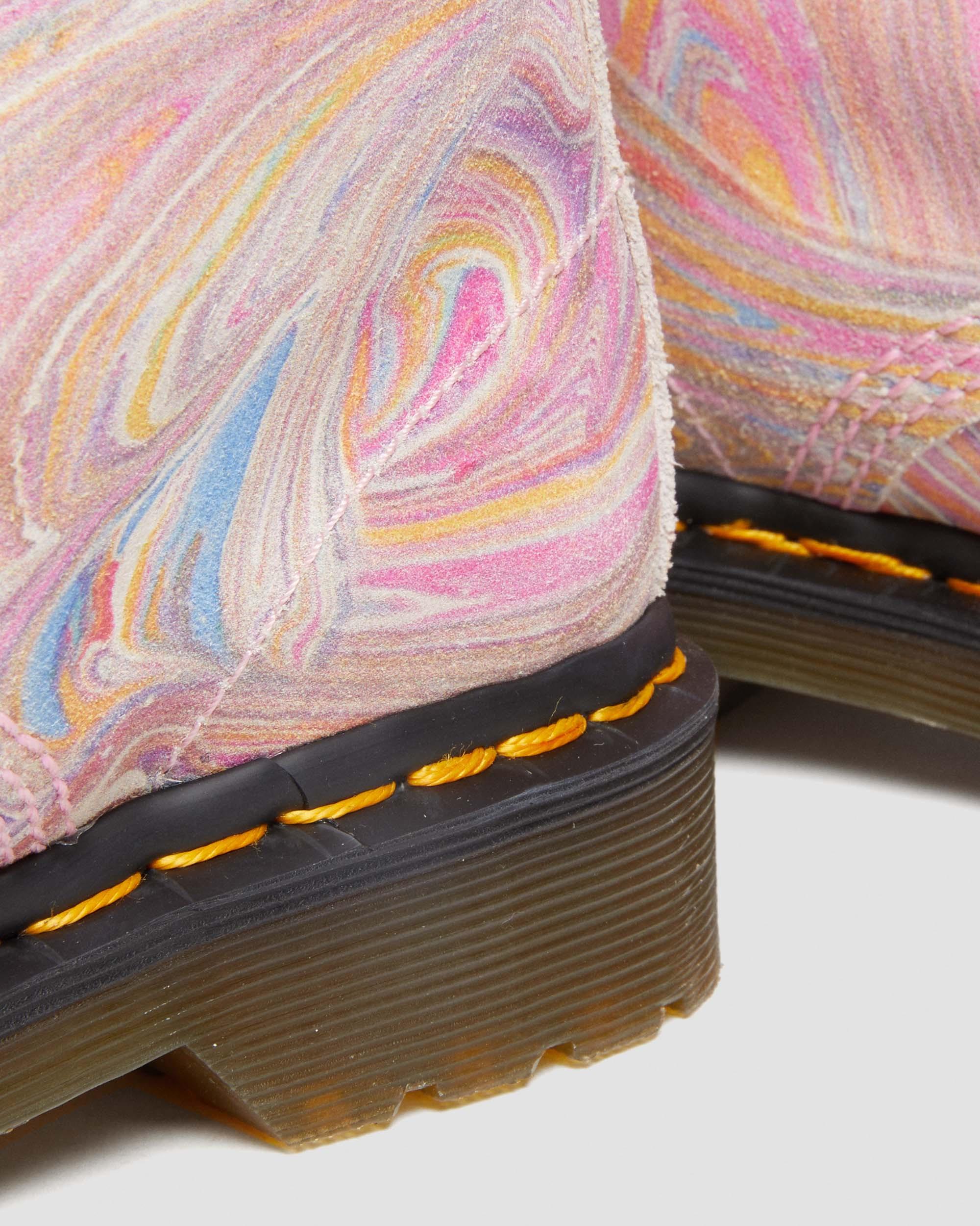 1460 Pascal marmorerede snørestøvler i ruskind i lyserød/orange1460 Pascal-snørestøvler i marmoreret ruskind Dr. Martens