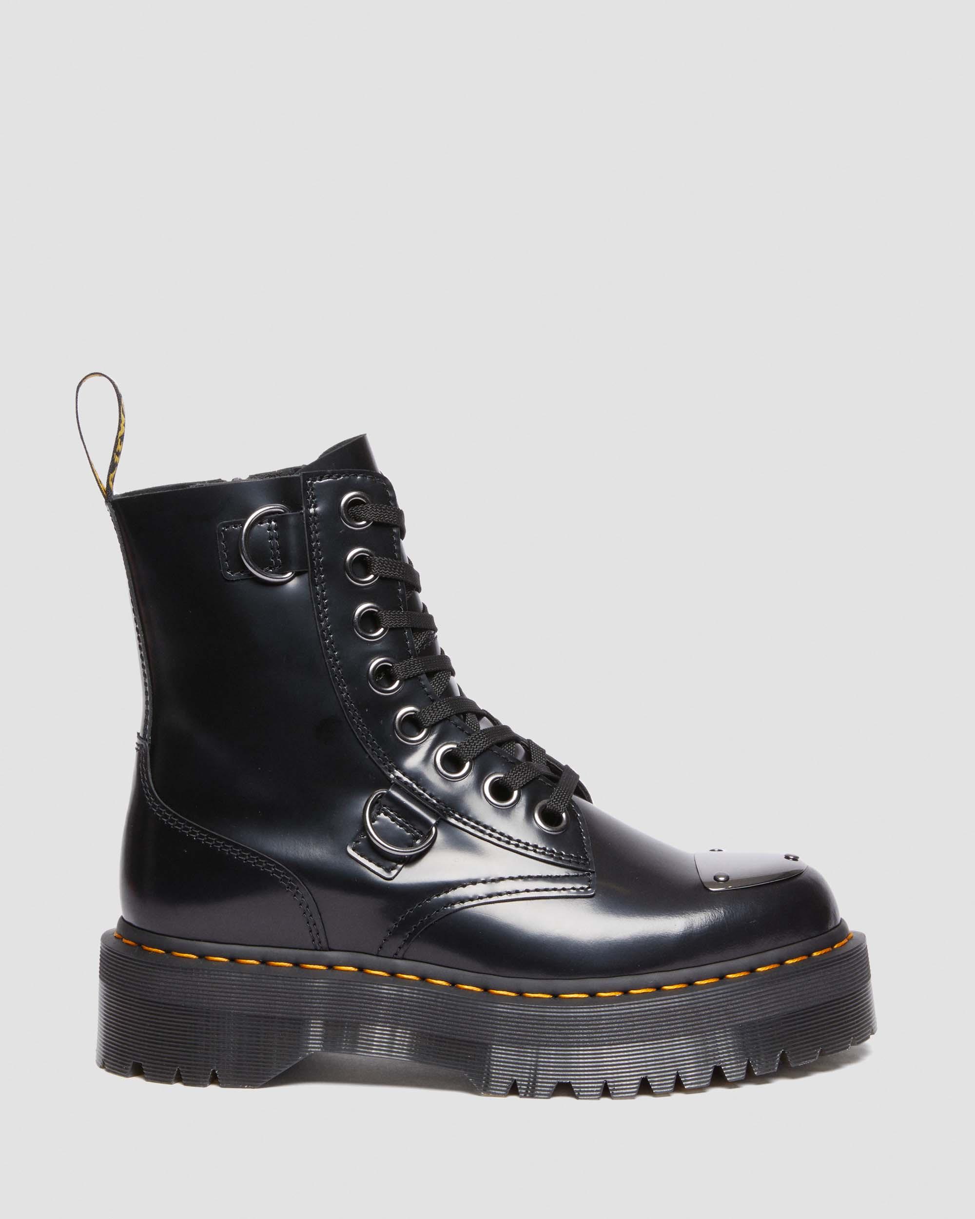 Jadon Buttero Leather Platform Boots in Black | Dr. Martens