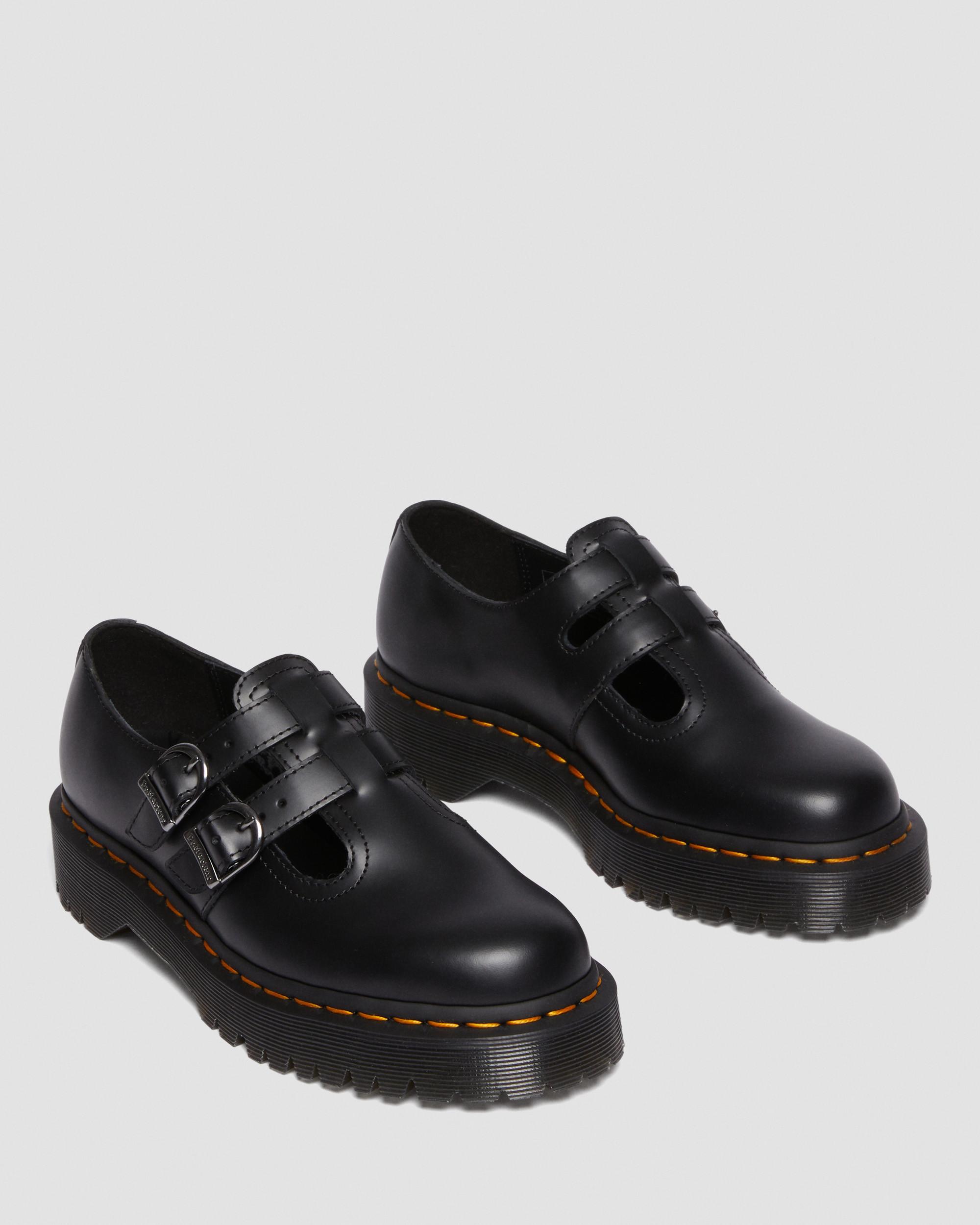 8065 II Bex Smooth Leather Platform Mary Jane Shoes in Black | Dr 