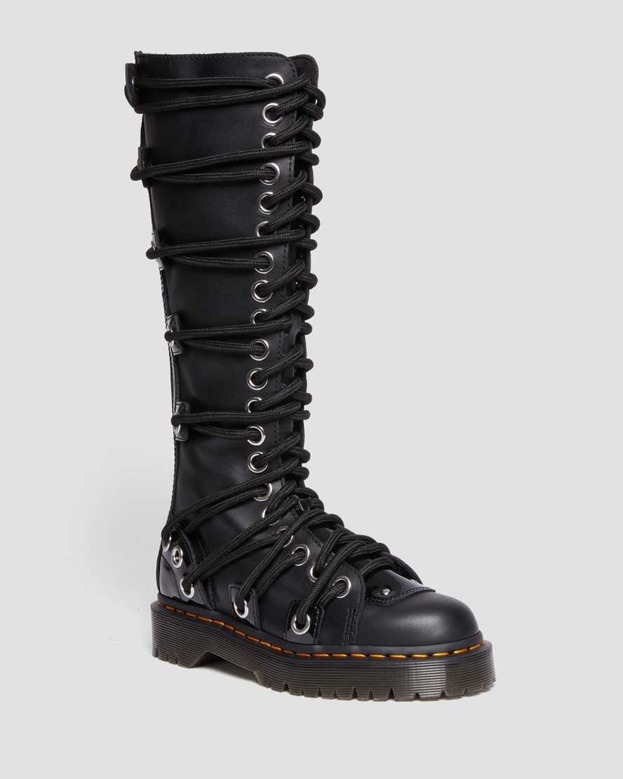 DR MARTENS Daria 1b60 Bex Lace Up Leather Knee High Boots