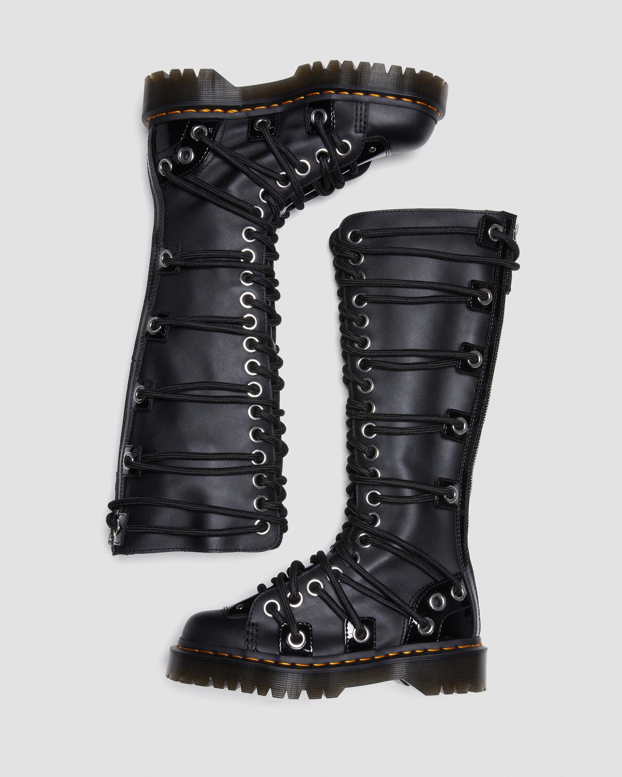 Daria 1b60 Bex Lace Up Leather Knee High Boots in {{color}} | Dr