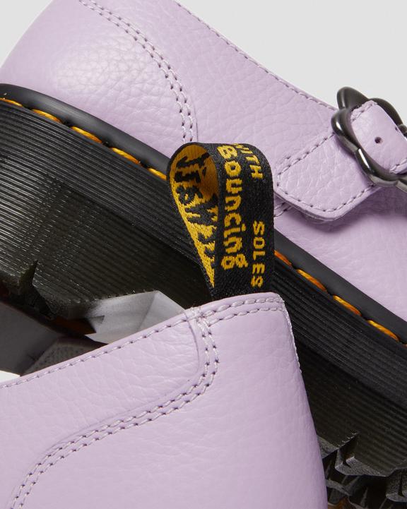 Addina Flower Buckle Leather Platform Shoes in Lilac | Dr Addina Flower Buckle Leather Platform Shoes in Lilac | Dr