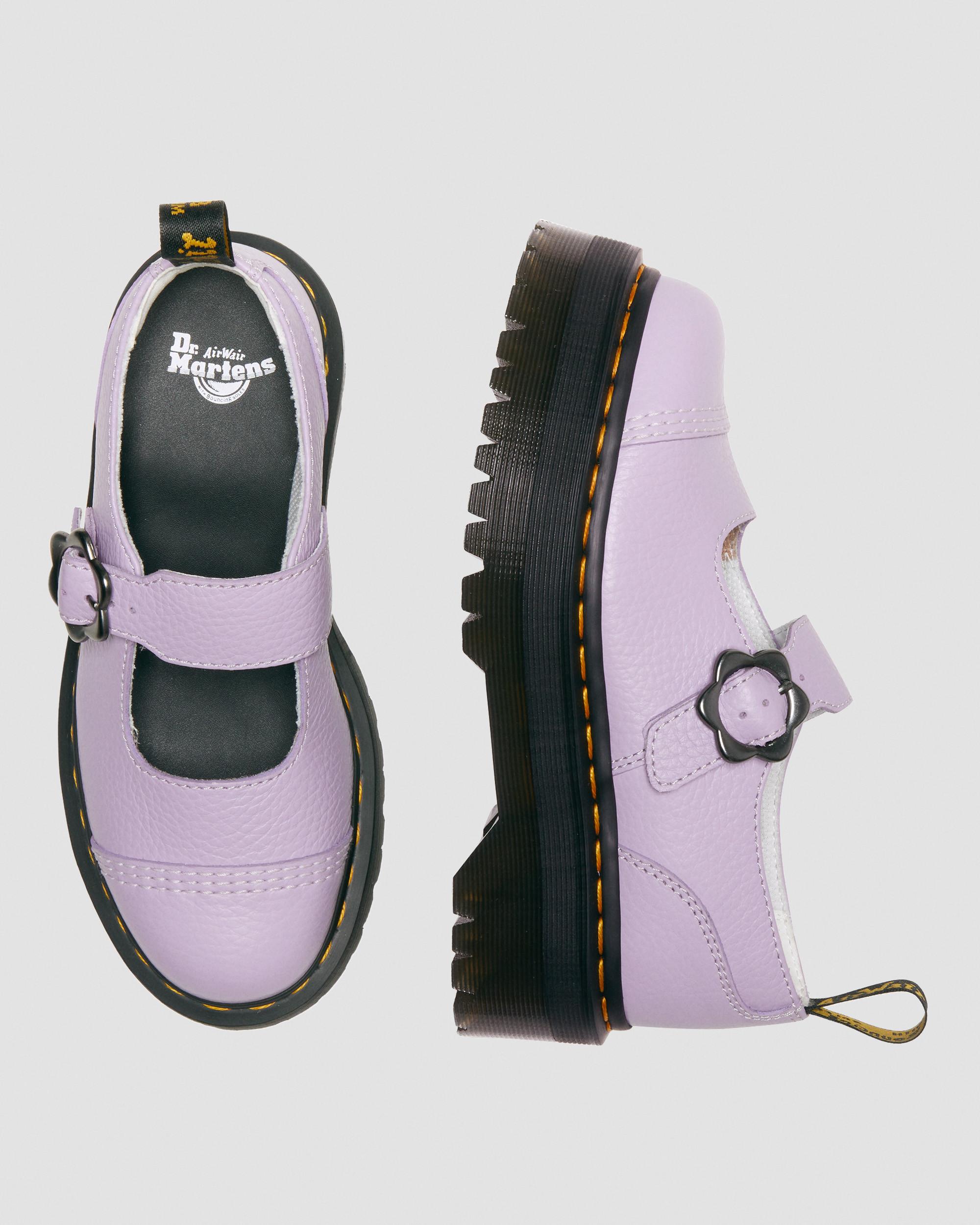 Addina Flower Buckle Leather Platform Shoes in AIRWAIR | Dr. Martens™