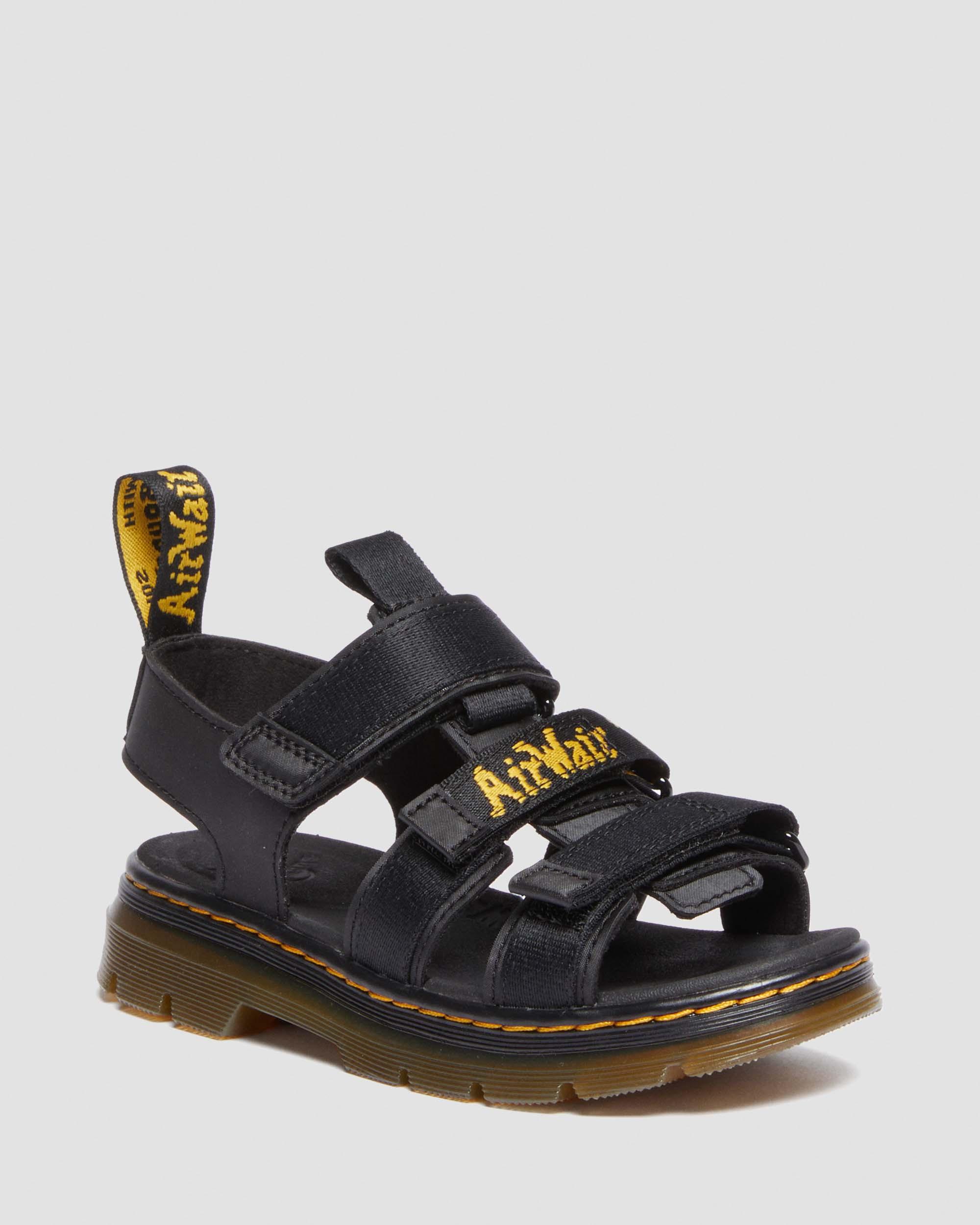 Junior Callan Extra Tough Leather Sandals in Black | Dr. Martens