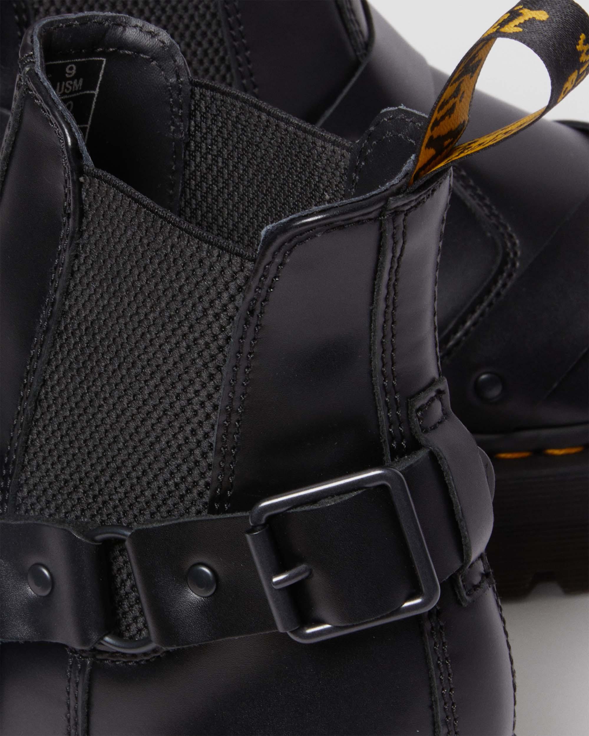 Shop Dr. Martens' 2976 Harness Leather Platform Chelsea Boots In Black