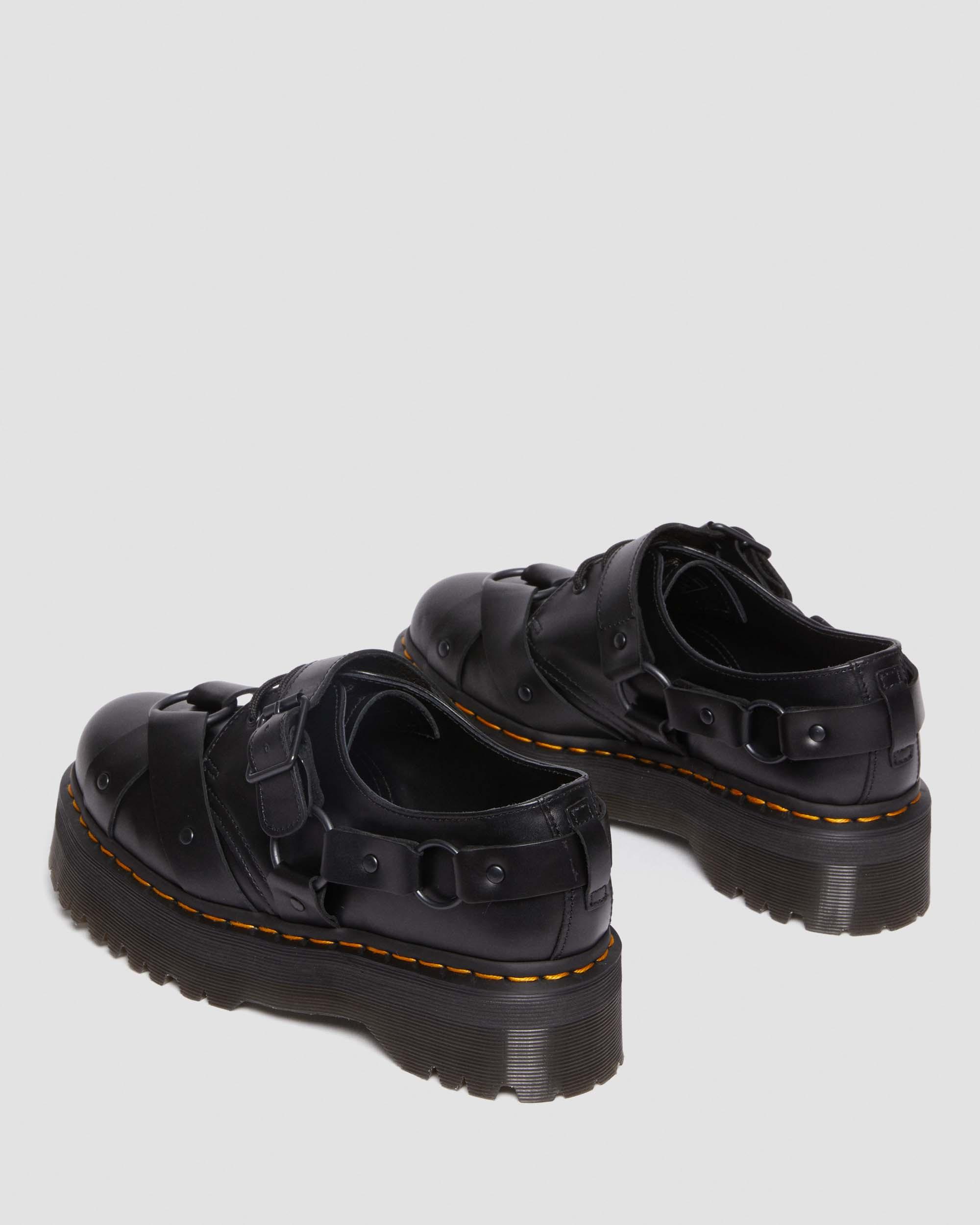1461 Harness Leather Platform Shoes in Black | Dr. Martens