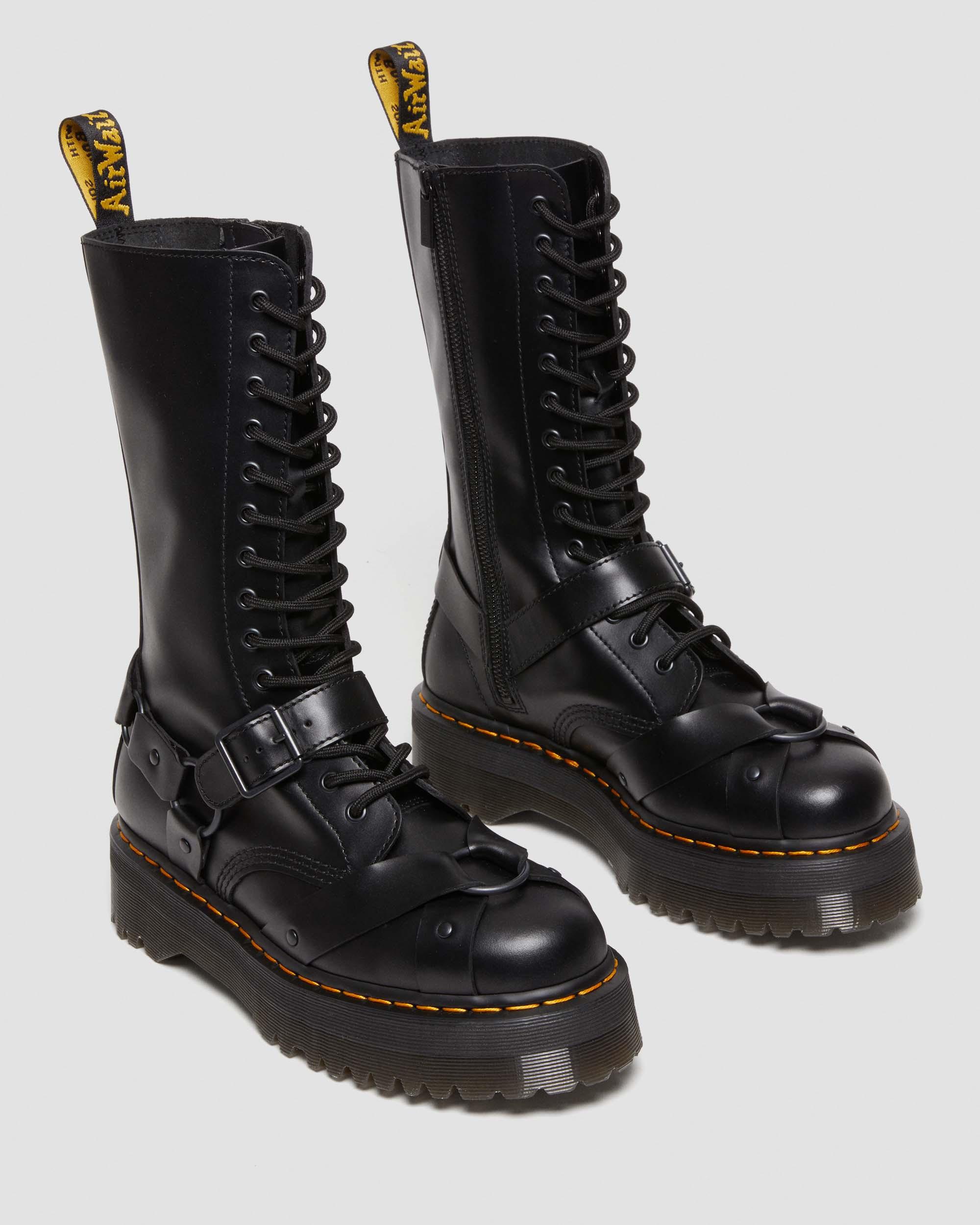 1914 Harness Leather Tall Lace Up Platform Boots | Dr. Martens