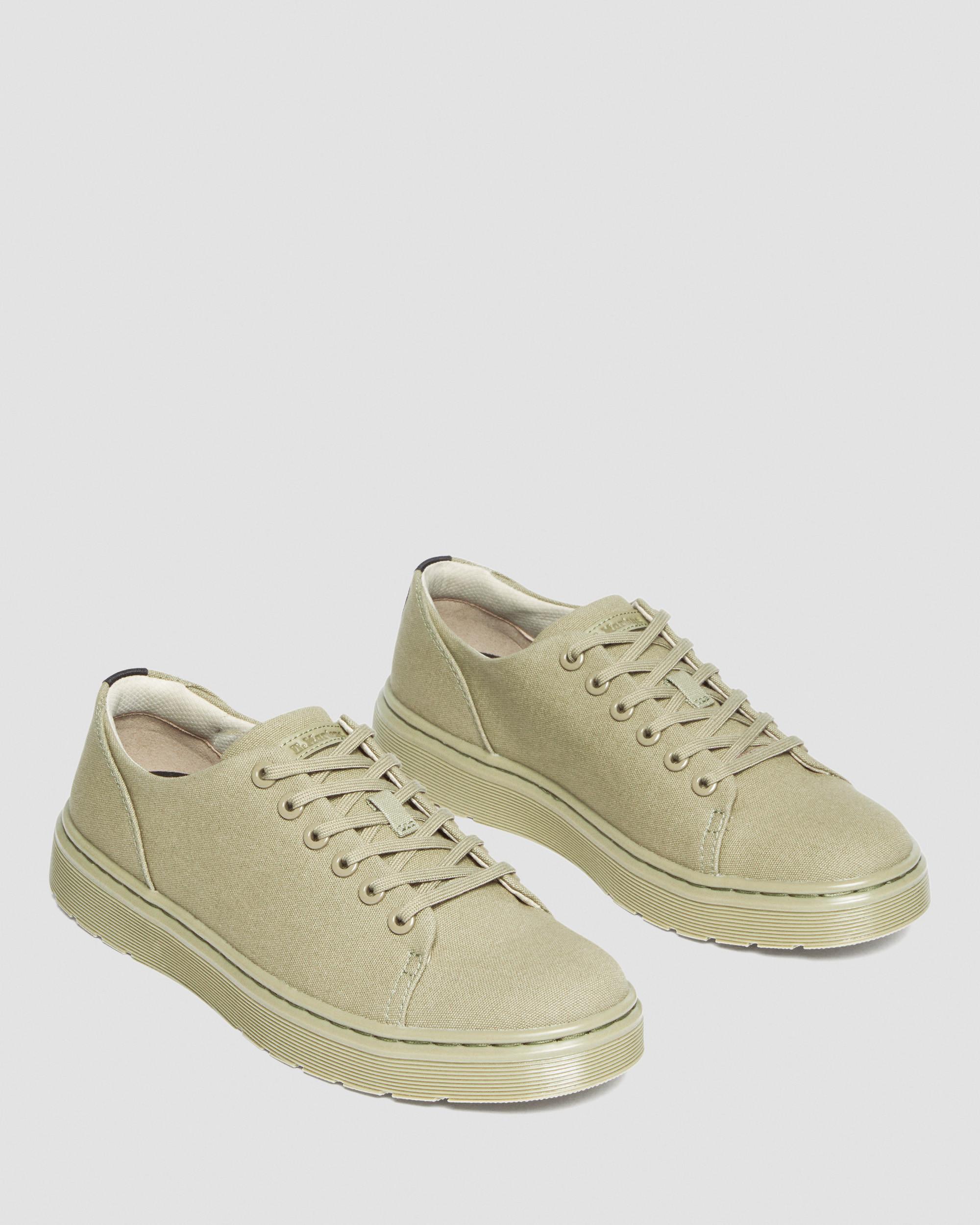 Dante Canvas Casual Shoes in Pale Olive | Dr. Martens