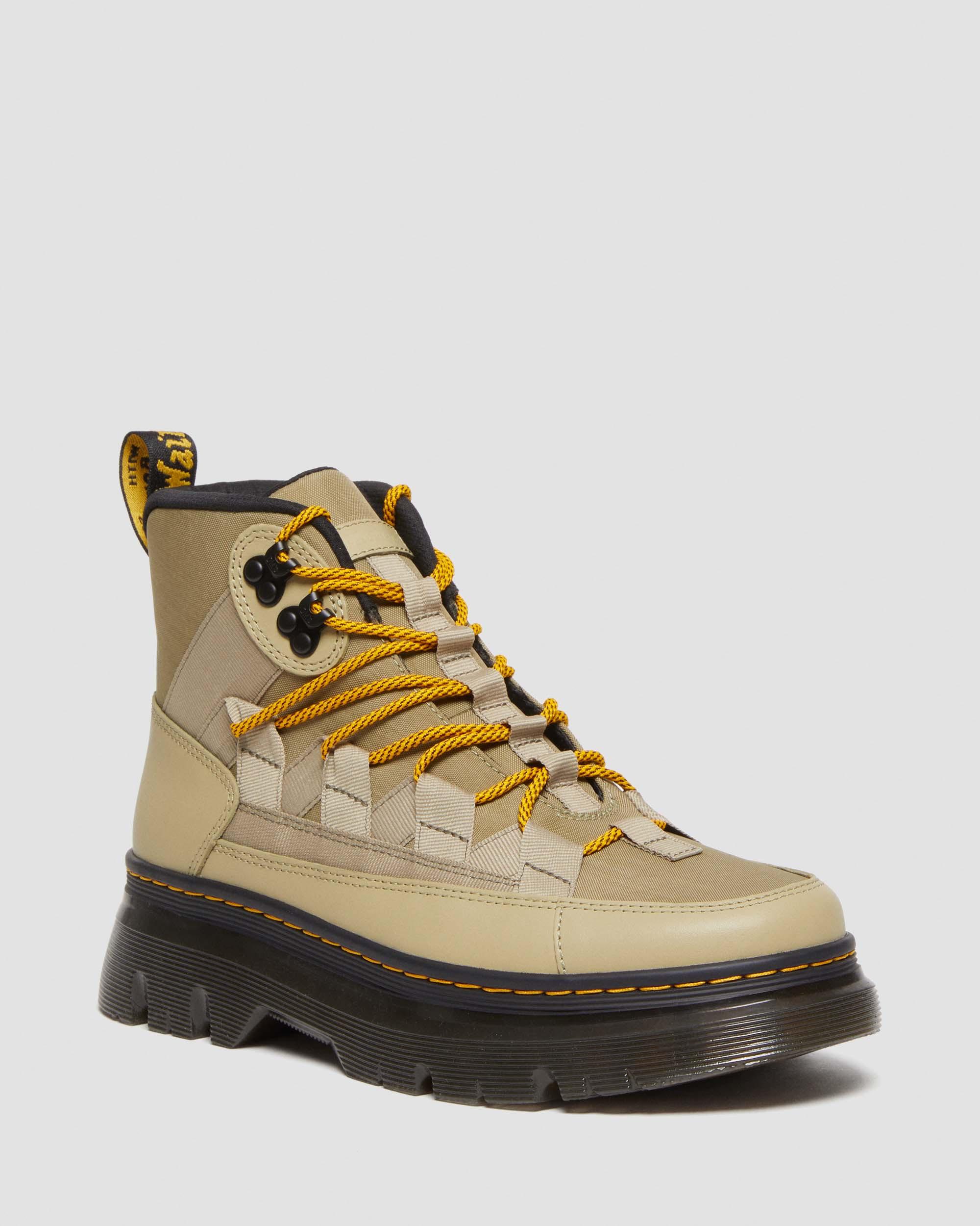 Dr. Martens' Boury Nylon & Leather Casual Boots In Grün