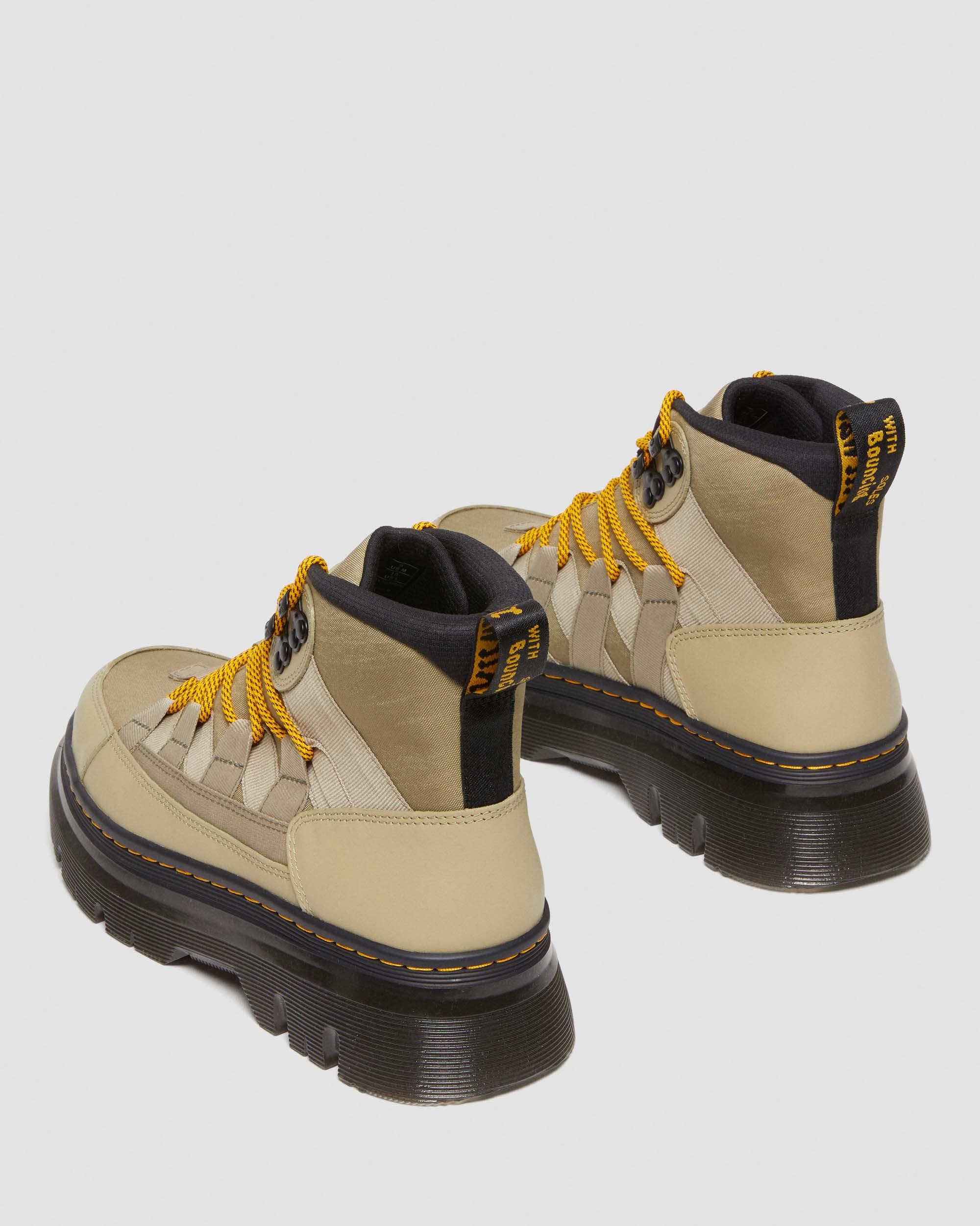 Shop Dr. Martens' Boury Nylon & Leather Casual Boots In Grün
