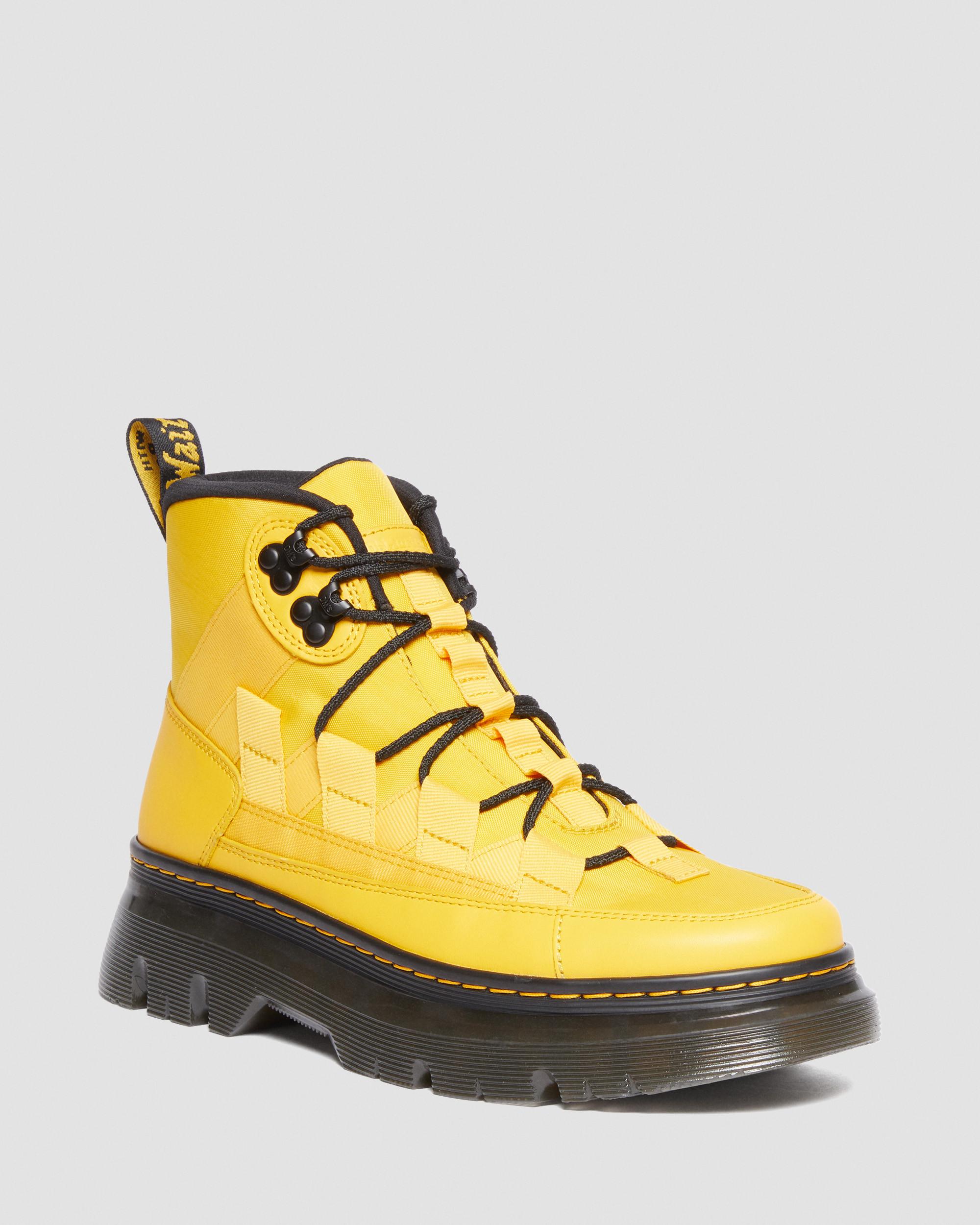 靴 Dr.Martens Boury NEW Dr. Martens Boury Combat Boots Green Lace Up Round Toe
