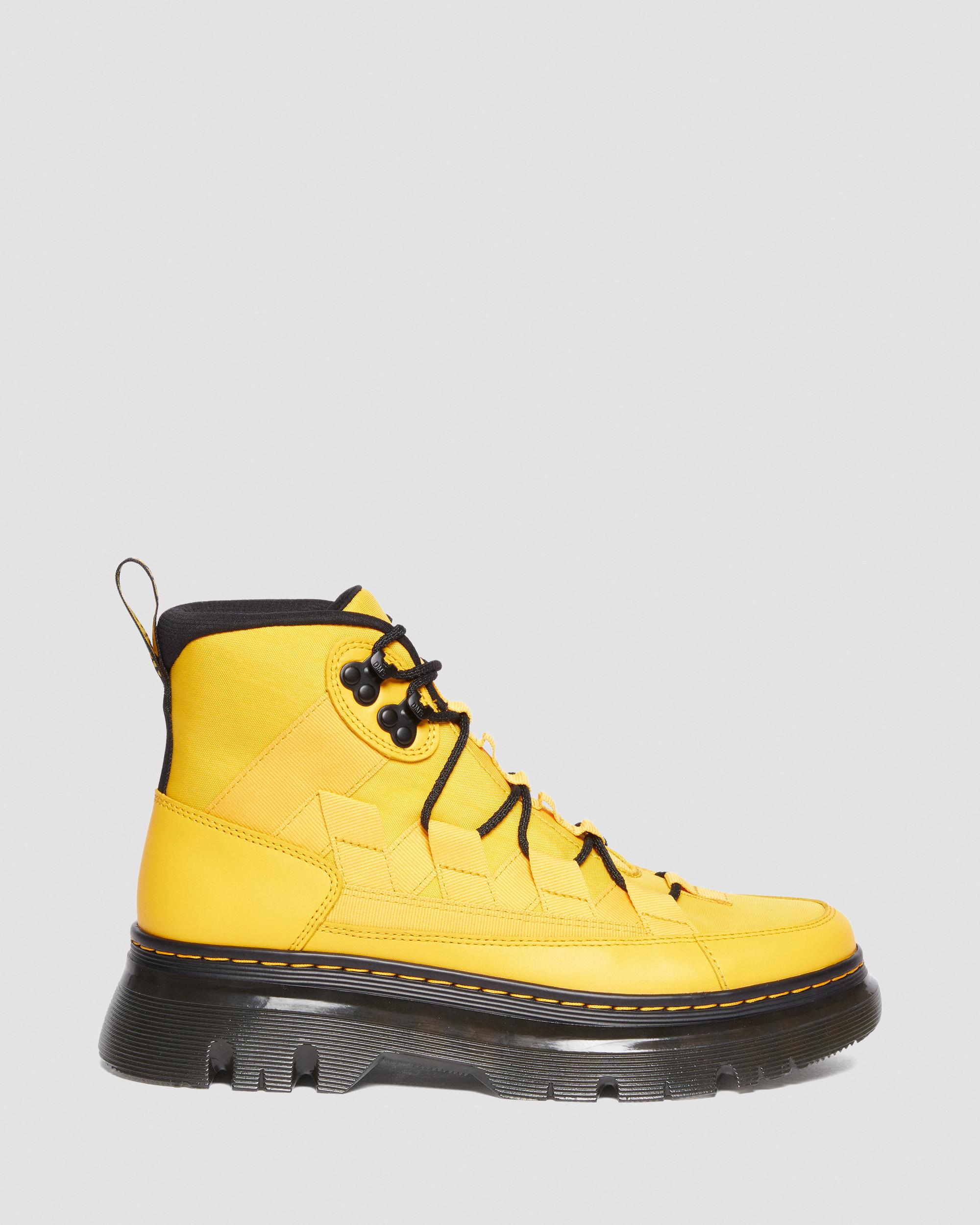 Boury Nylon & Leather Casual Boots in Yellow