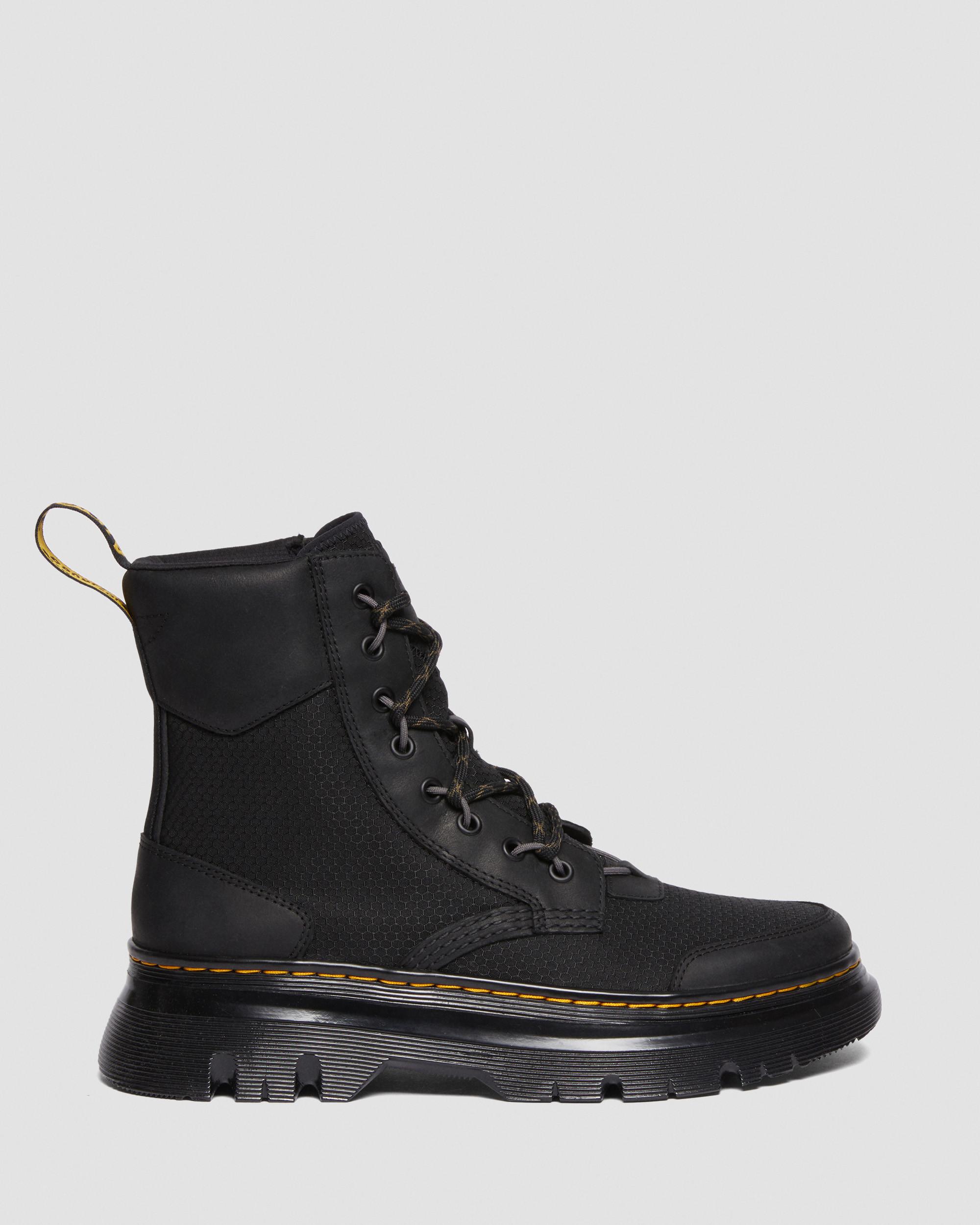 Tarik Leather & Nylon Utility Boots in Black | Dr. Martens