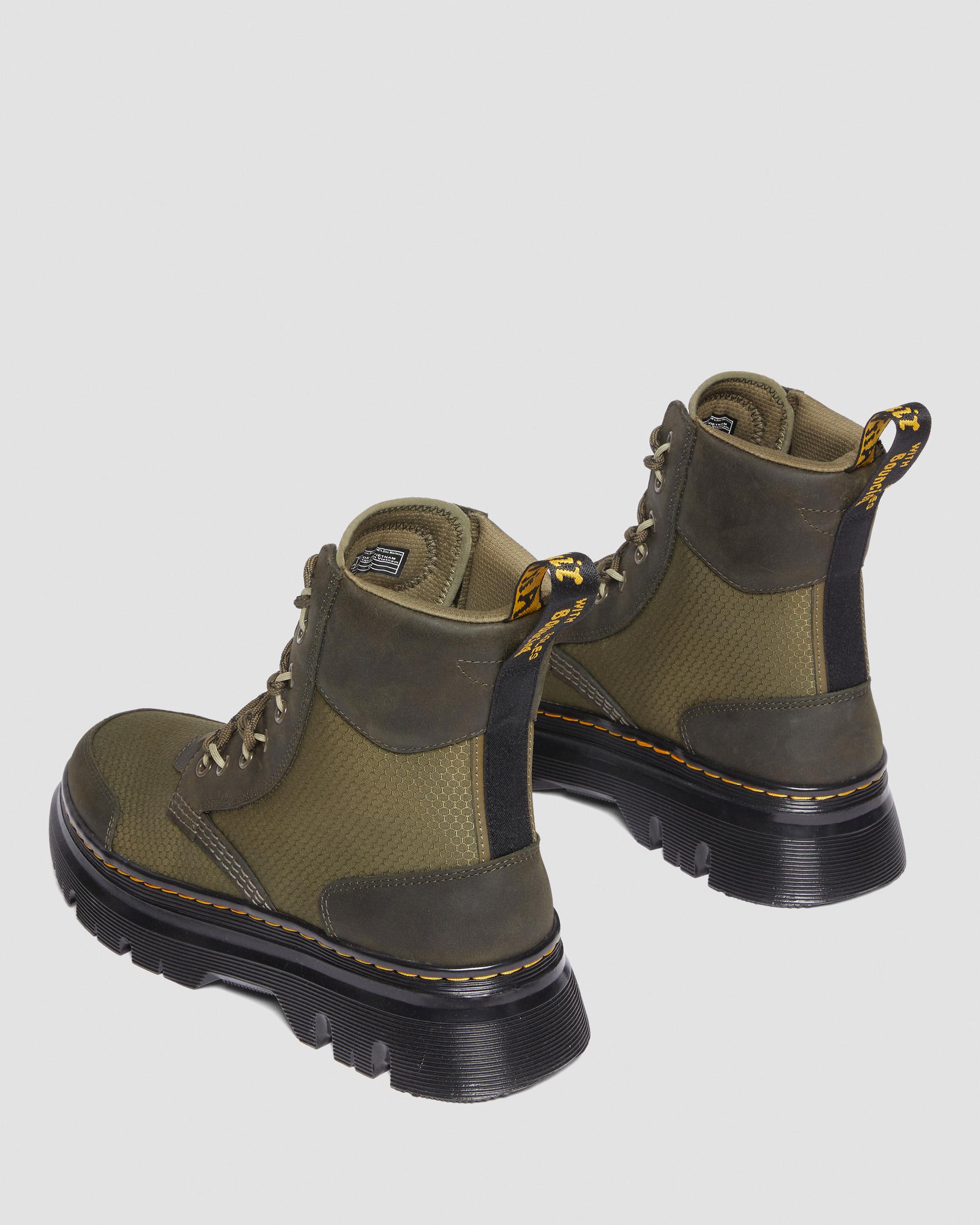 Tarik Leather & Nylon Utility Boots in DMS OLIVE | Dr. Martens™