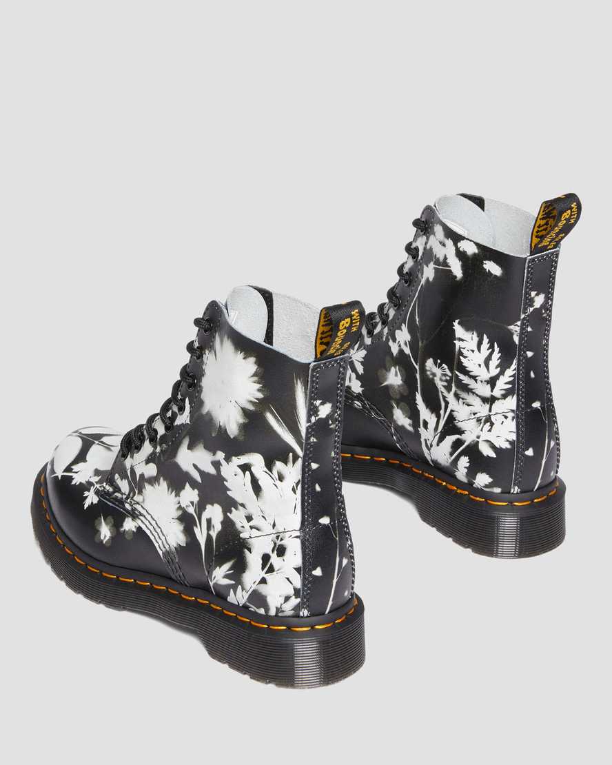 1460 Pascal Floral Shadow Leather Lace Up Boots1460 Pascal Floral Shadow Leather Lace Up Boots Dr. Martens