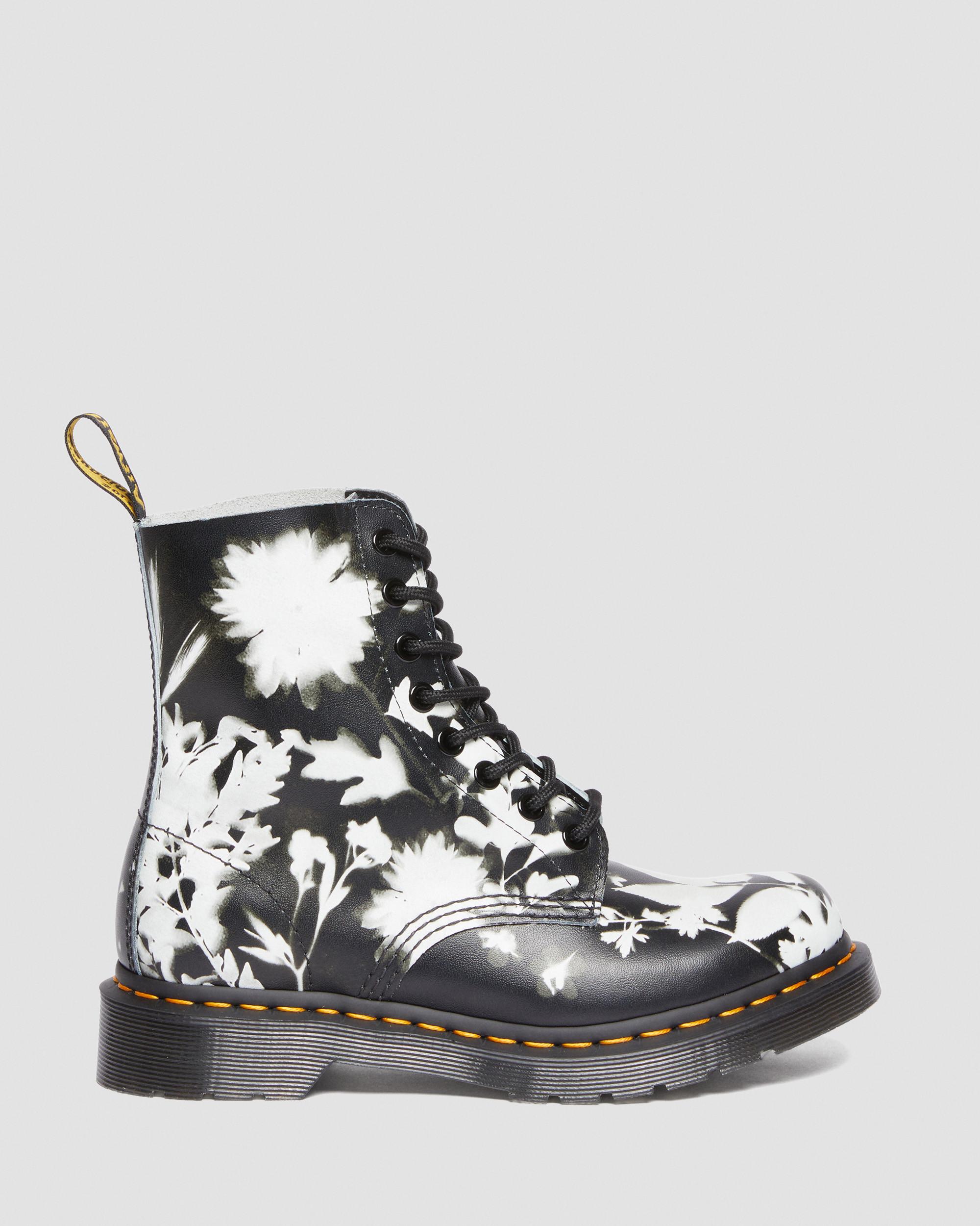 1460 Pascal Floral Shadow Leather Lace Up Boots | Dr. Martens