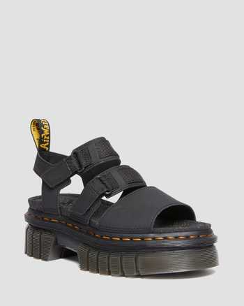 Ricki Leather 3-Strap Platform Sandals
