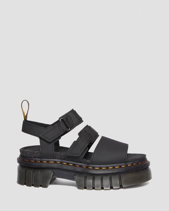 Ricki Leather 3-Strap Platform Sandals in Black | Dr. Martens Ricki Leather 3-Strap Platform Sandals in Black | Dr. Martens