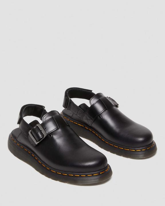 Jorge II Brando Leather Slingback Mules in Black Brando | Dr Jorge II Brando Leather Slingback Mules in Black Brando | Dr