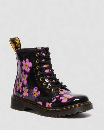 Junior 1460 Pansy Patent Leather Lace Up Boots
