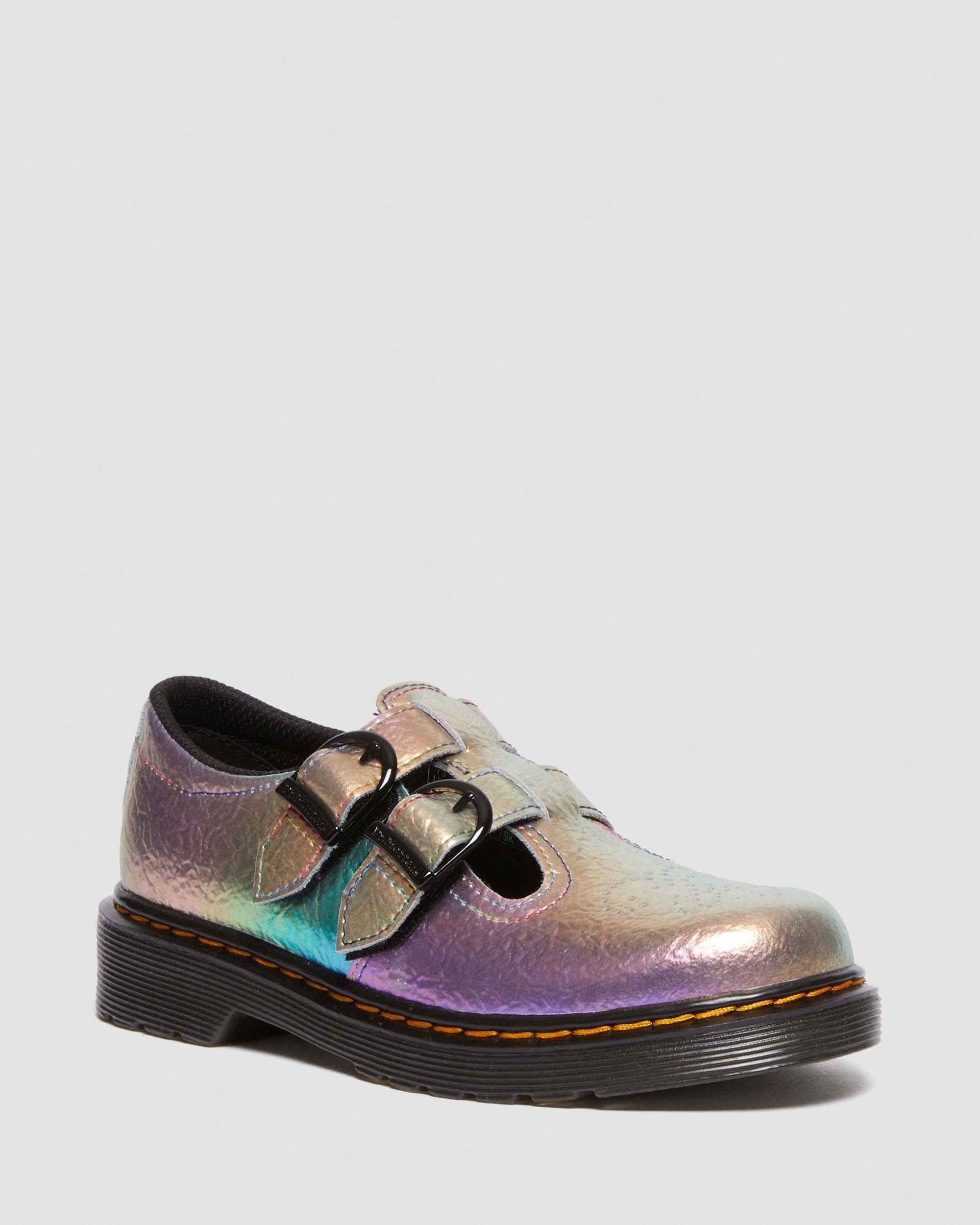 Junior 8065 Rainbow Crinkle Leather Mary Jane Shoes in MULTI | Dr