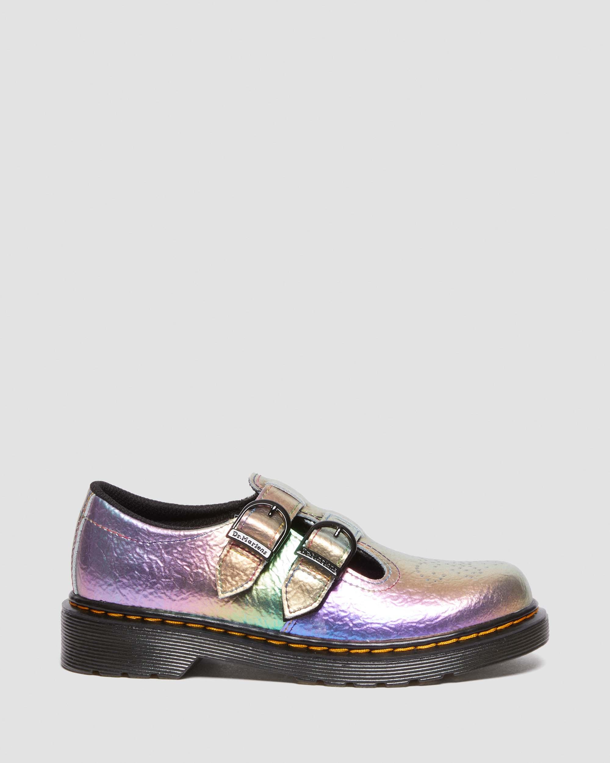 Junior 8065 Rainbow Crinkle Leather Mary Jane Shoes in MULTI | Dr