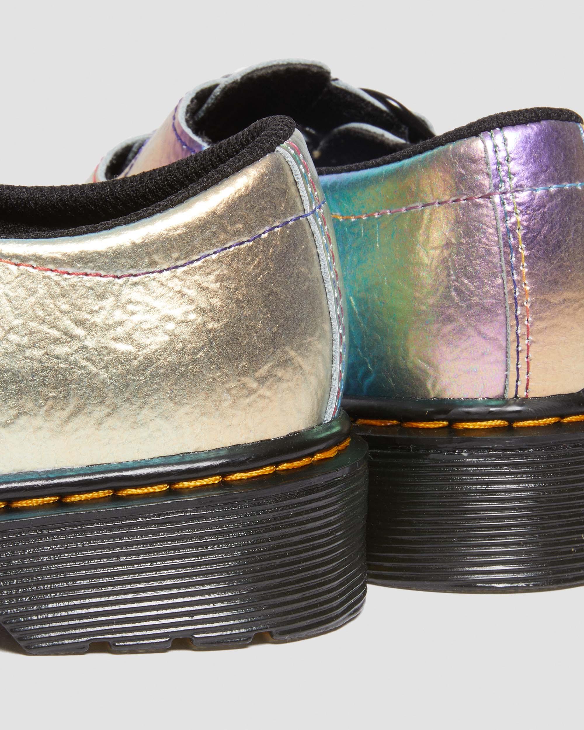 Junior 8065 Rainbow Crinkle Leather Mary Jane Shoes in MULTI