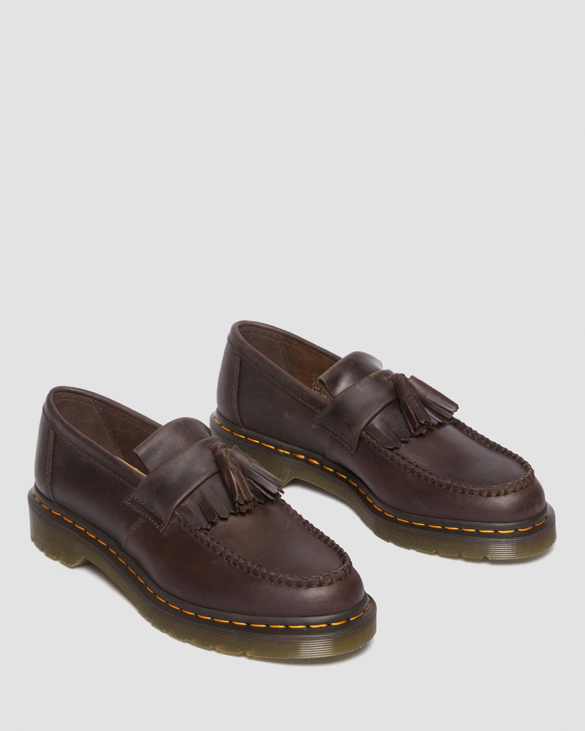 DR MARTENS Adrian Crazy Horse Leather Tassel Loafers
