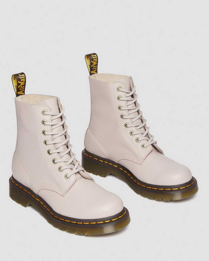 1460 Pascal Virginia Leather Lace Up Boots Taupe1460 Pascal Virginia Leather Lace Up Boots Dr. Martens