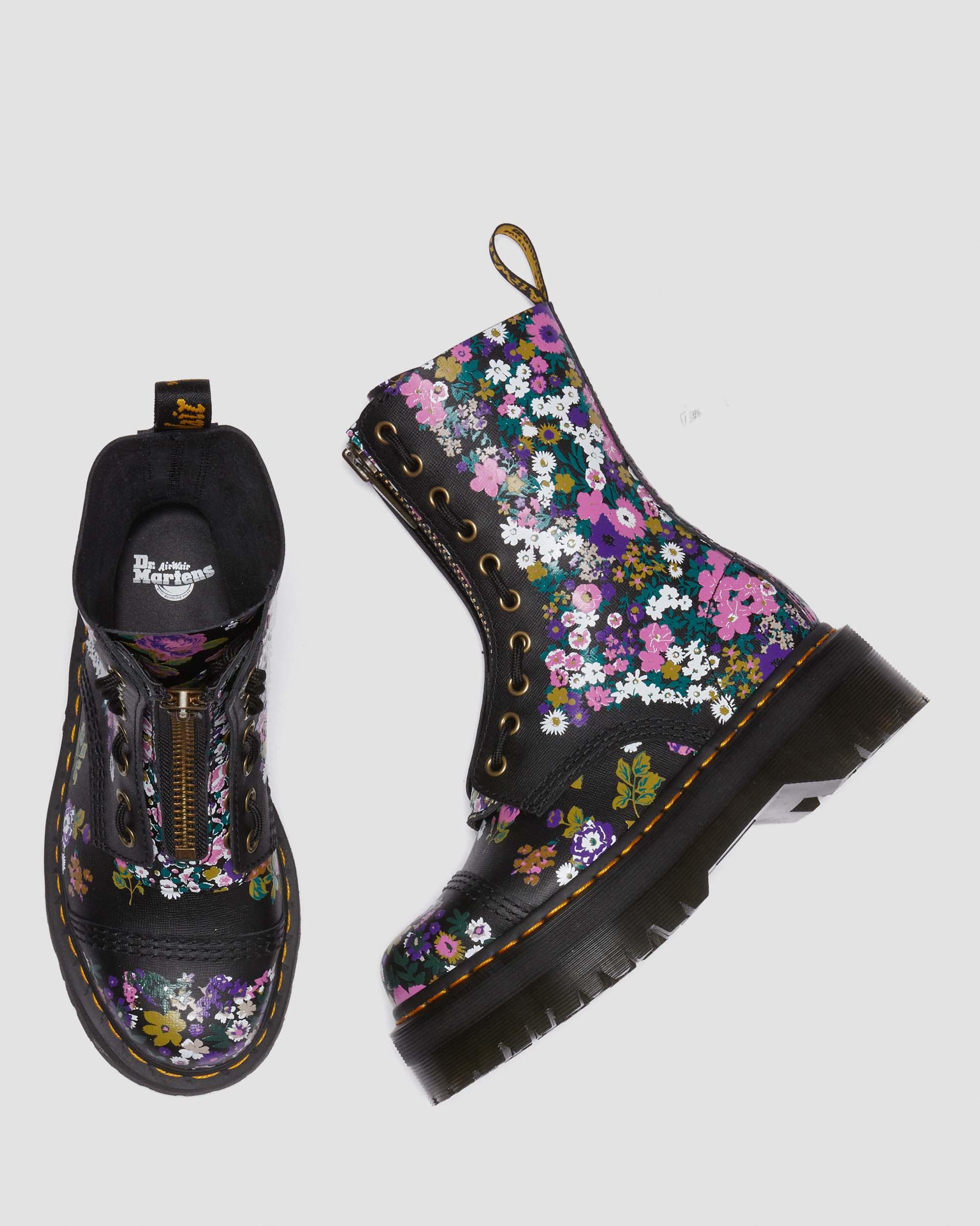 DR MARTENS Sinclair Hi Vintage Floral Platform Boots