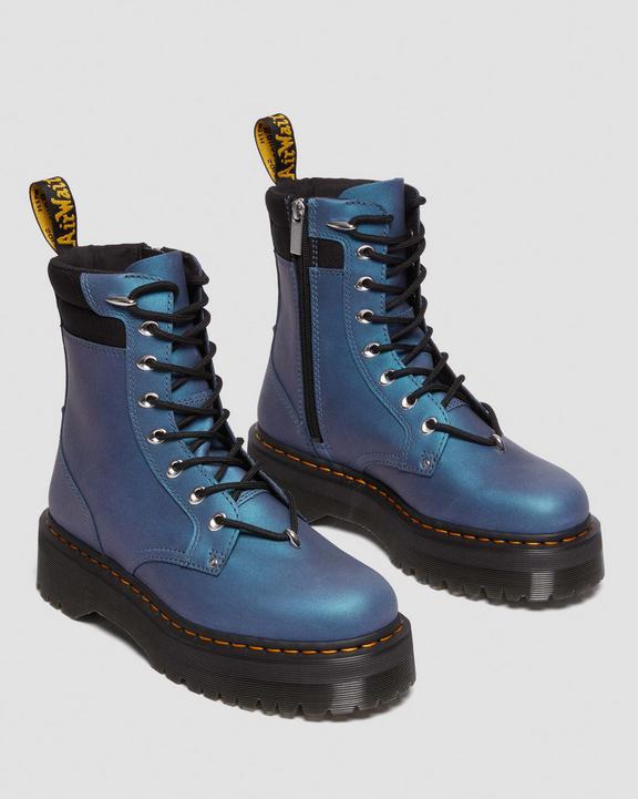 Jadon II Boot Hardware Pull Up Leather Platforms in Deep Jadon II Boot Hardware Pull Up Leather Platforms in Deep