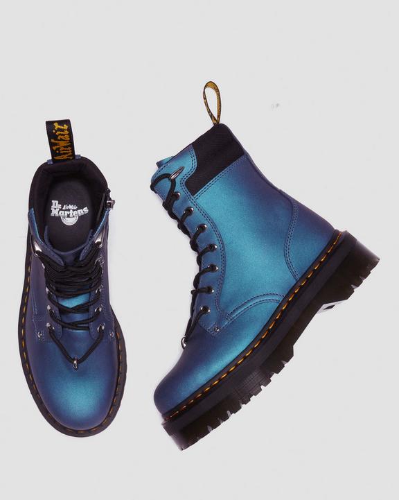 Jadon II Boot Hardware Pull Up Leather Platforms in Deep Jadon II Boot Hardware Pull Up Leather Platforms in Deep