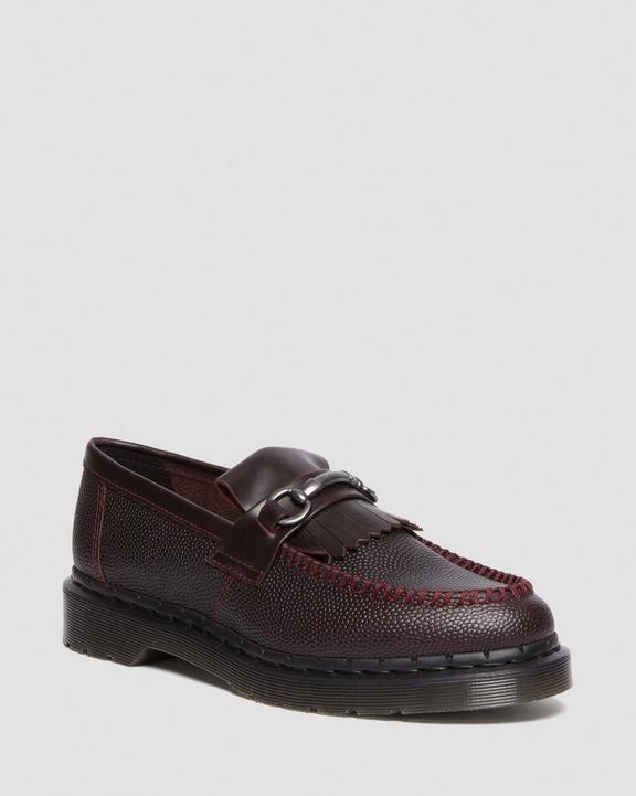 Adrian Snaffle Pebble Grain Leather Kiltie Loafers OxbloodAdrian Snaffle Pebble Grain Leather Kiltie Loafers Dr. Martens