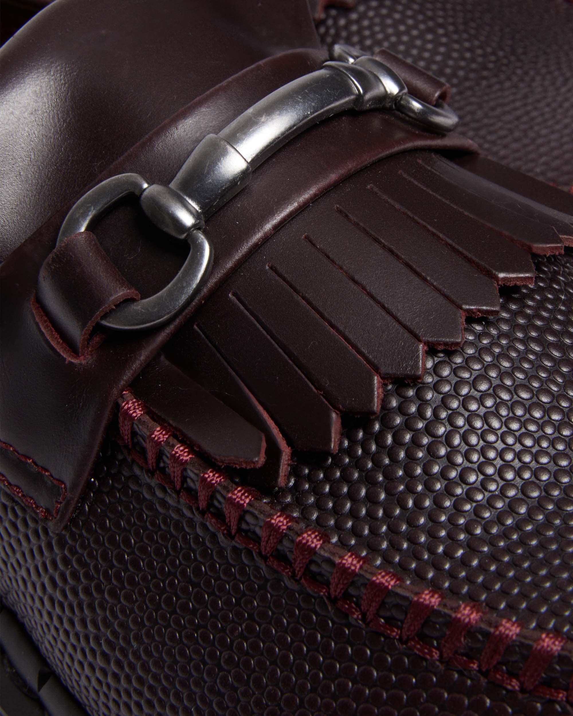 Adrian Snaffle Pebble Grain Leather Kiltie Loafers in OXBLOOD