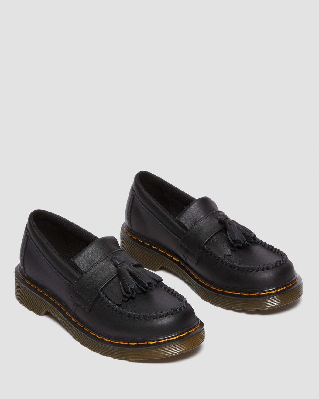 Dr. Martens' Junior Adrian Softy T Leather Tassel Loafers In Black