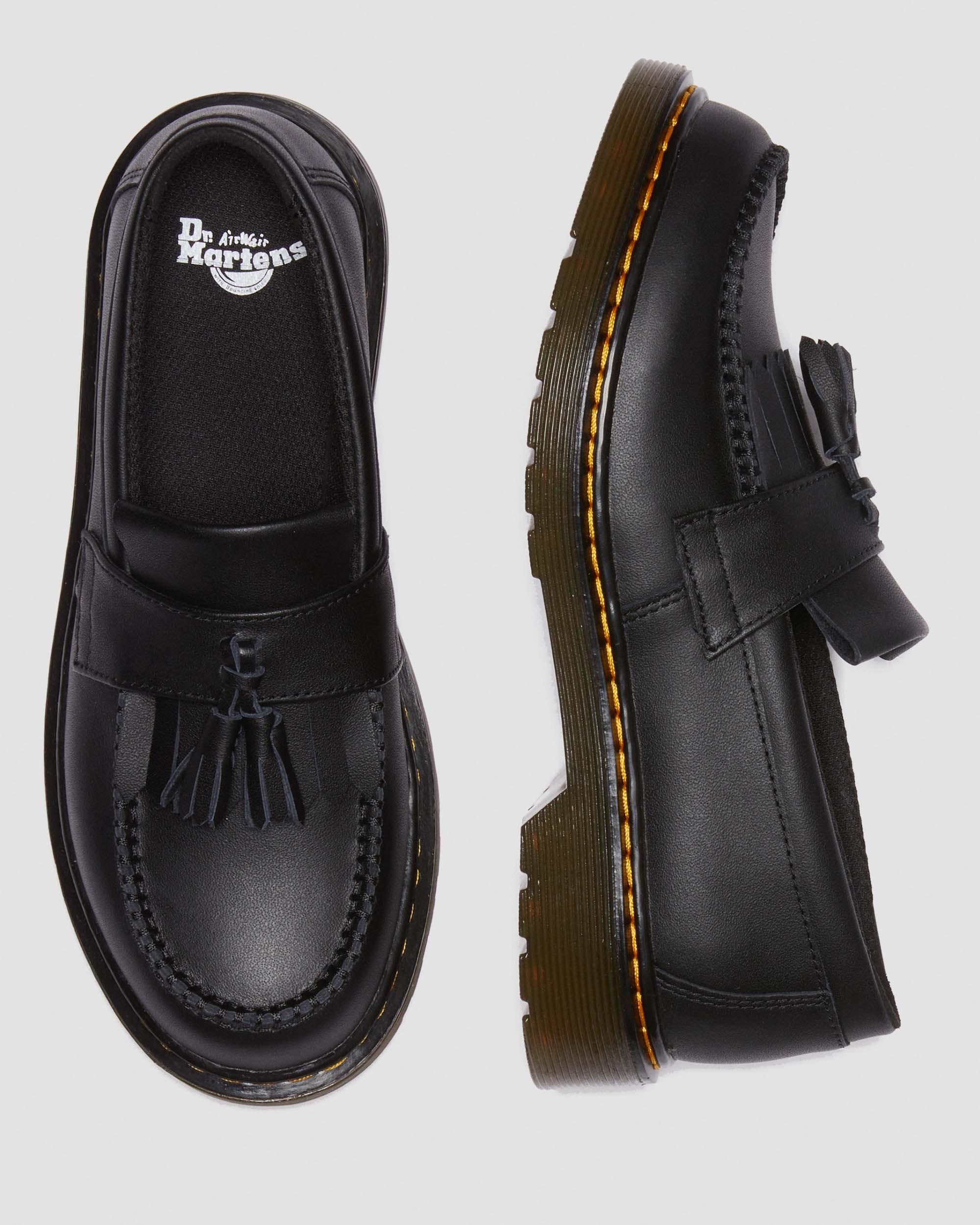 Junior Adrian Softy T Leather Tassel Loafers in Black | Dr. Martens