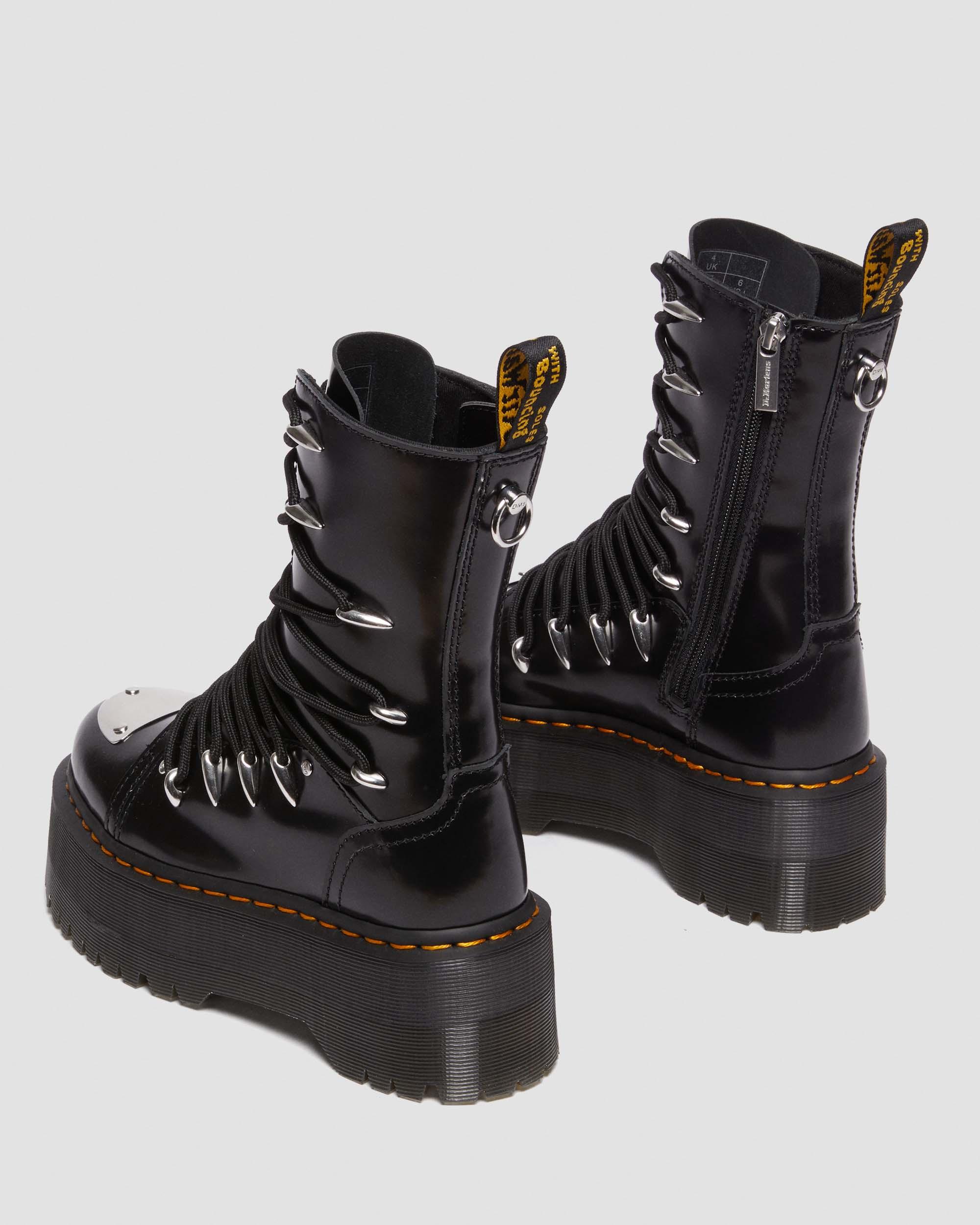 Jadon Hi LTT Max Leather Platform Boots in Black