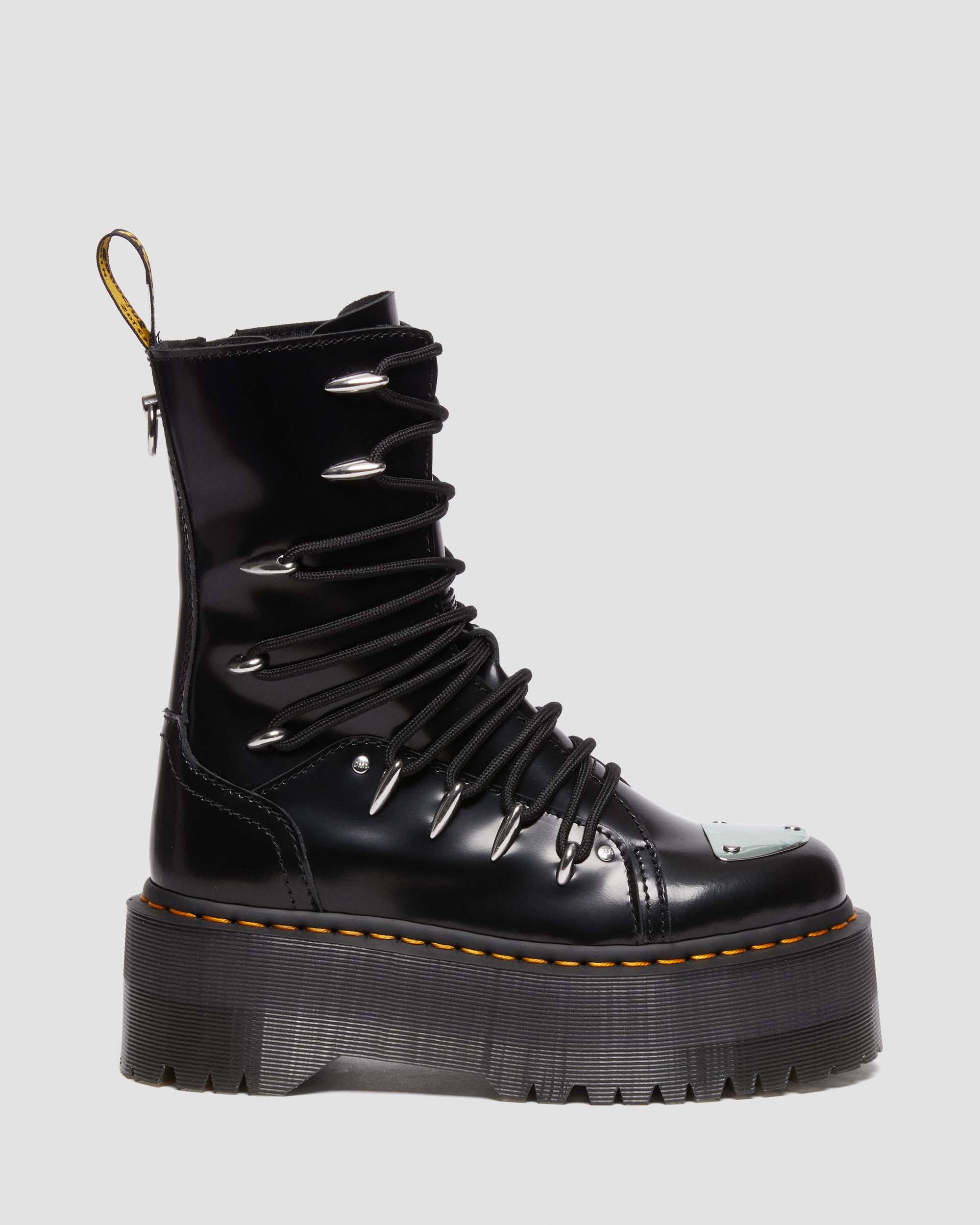 Jadon Hi LTT Max Leather Platform Boots in Black | Dr. Martens