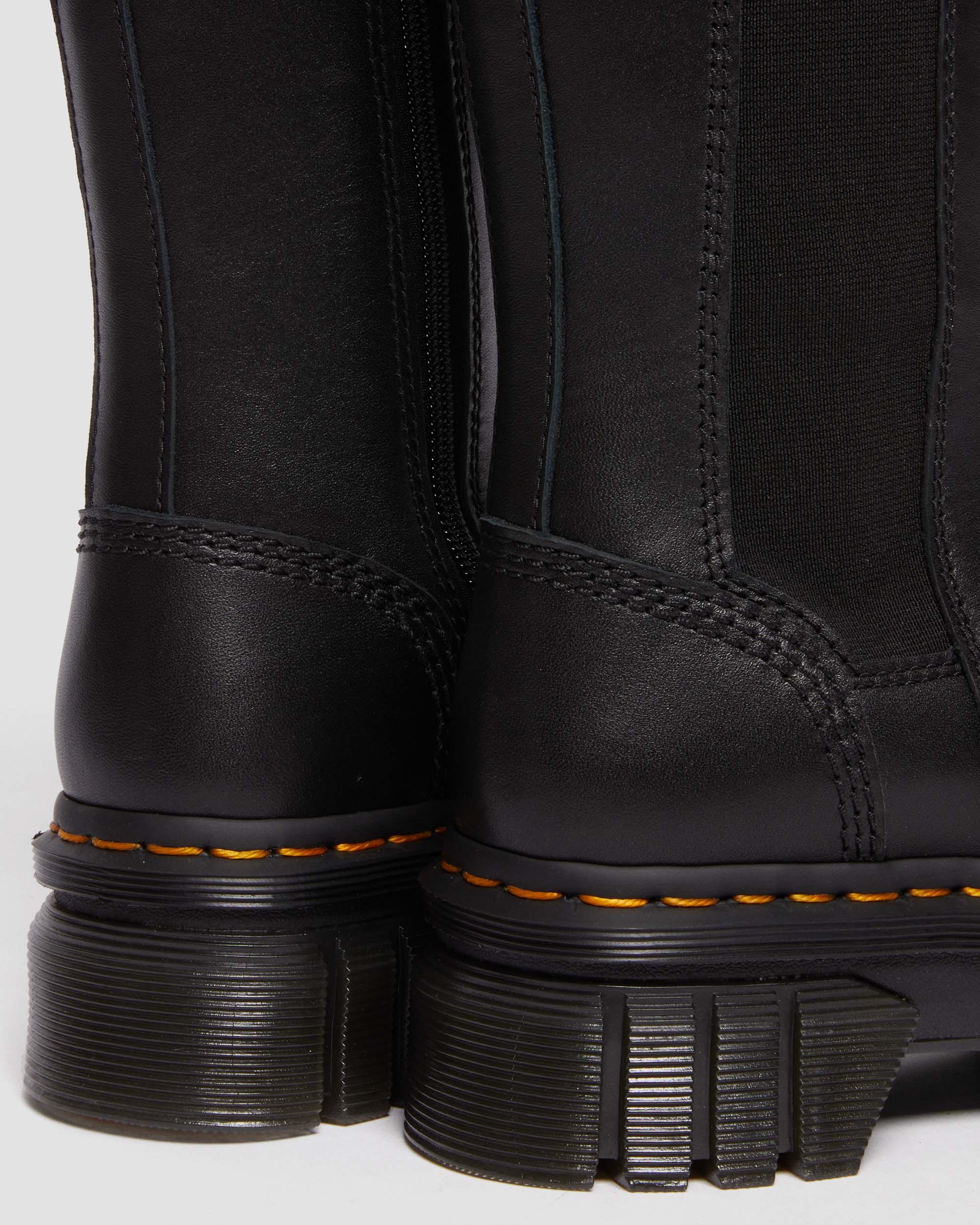 Audrick Tall Nappa Leather Platform Chelsea Boots in Black | Dr