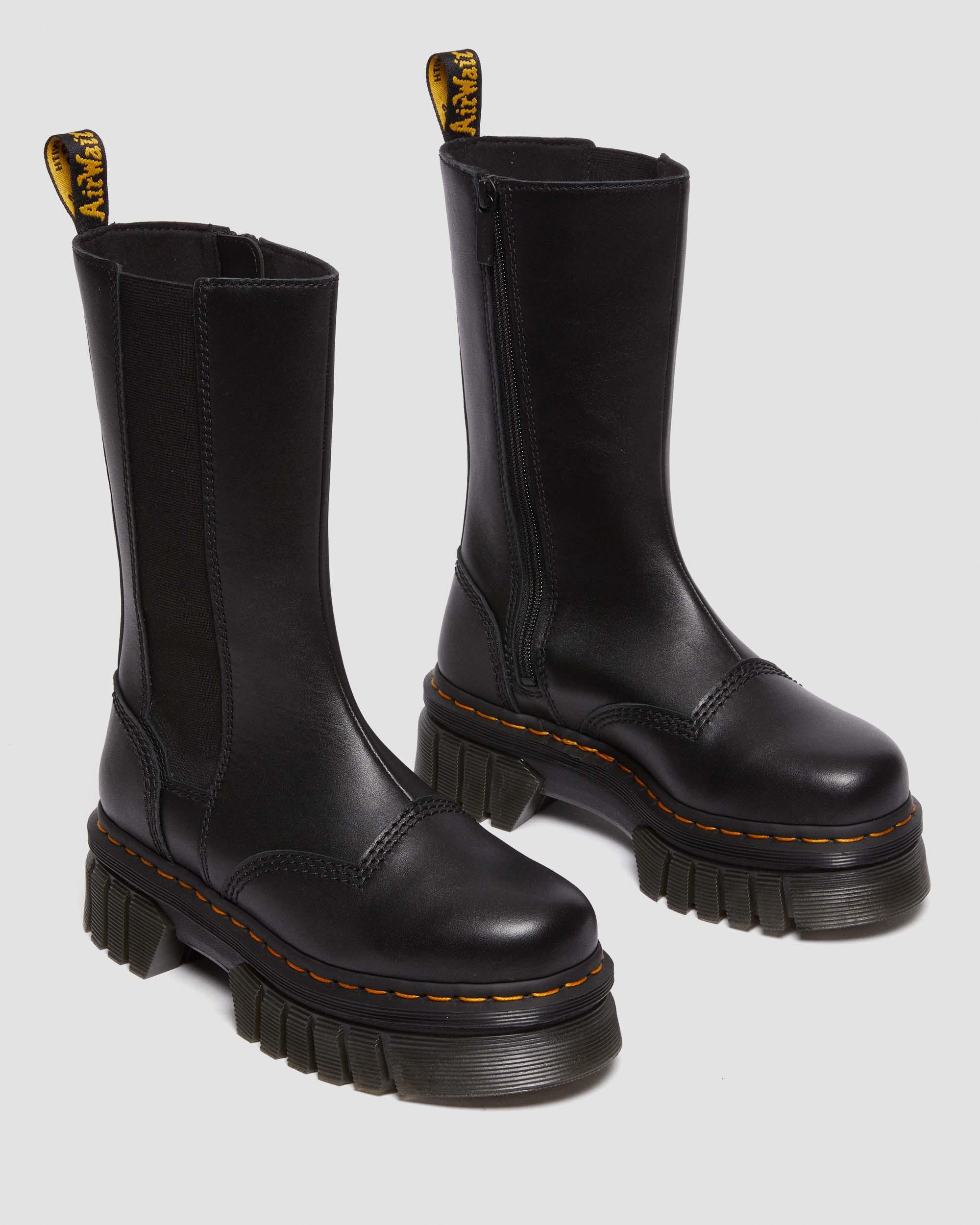DR MARTENS Audrick Tall Nappa Leather Platform Chelsea Boots