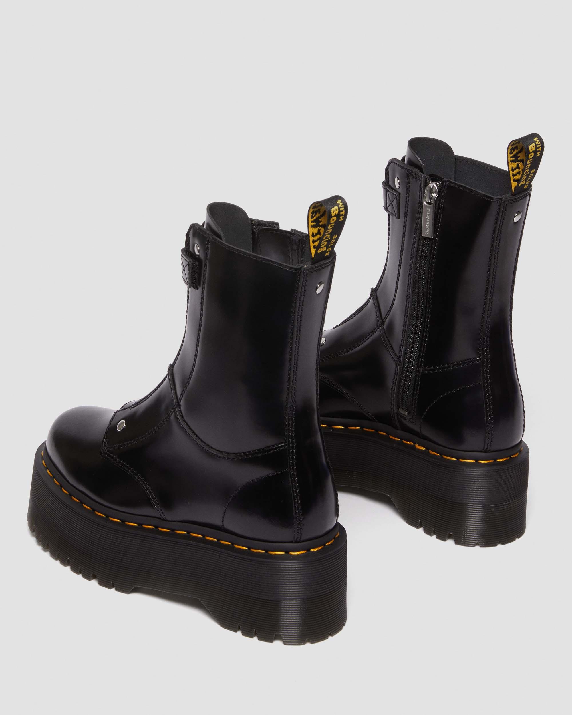 Jetta Hi Max Buttero Leather Platform Boots in Black