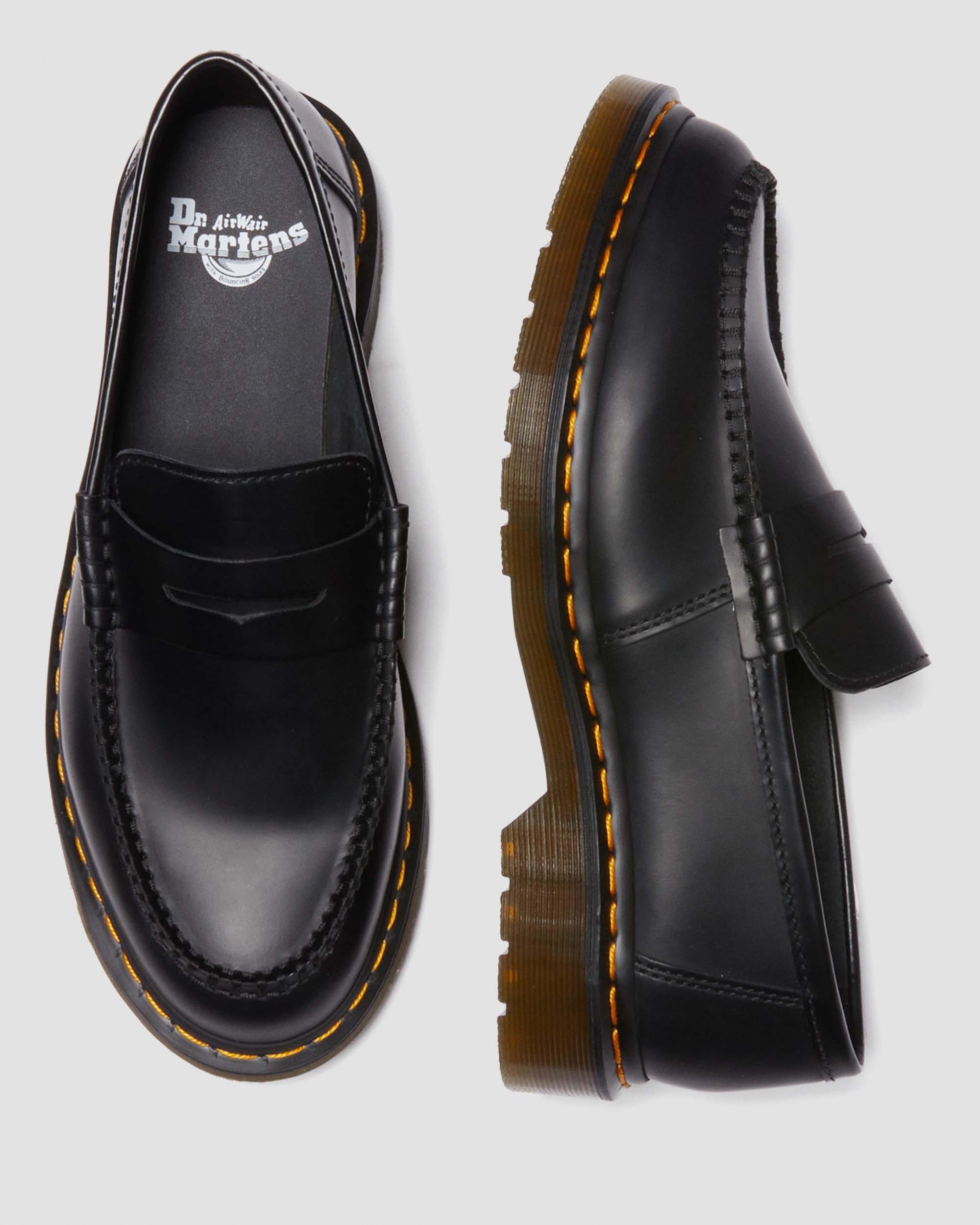 Penton Smooth Leather Loafers in Black