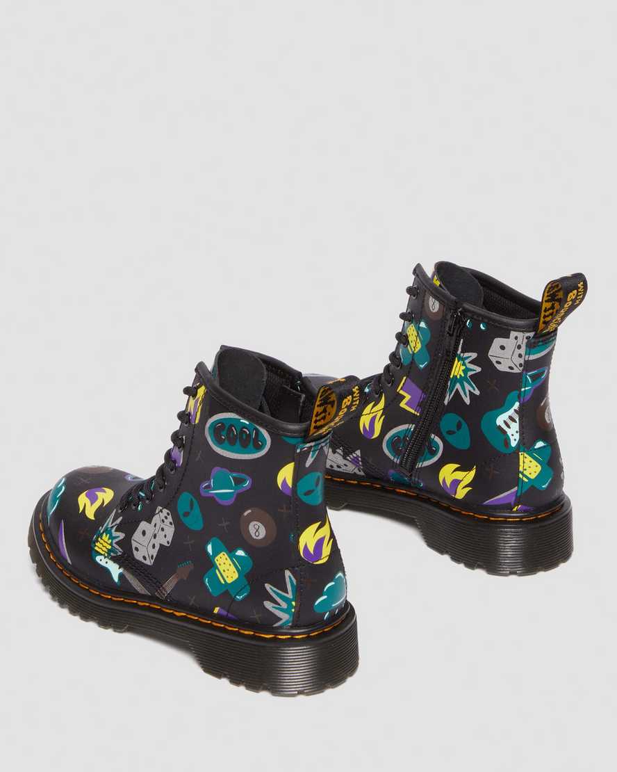 Junior 1460 Sticker Print Leather Lace Up BootsJunior 1460 Sticker Print Leather Lace Up Boots Dr. Martens