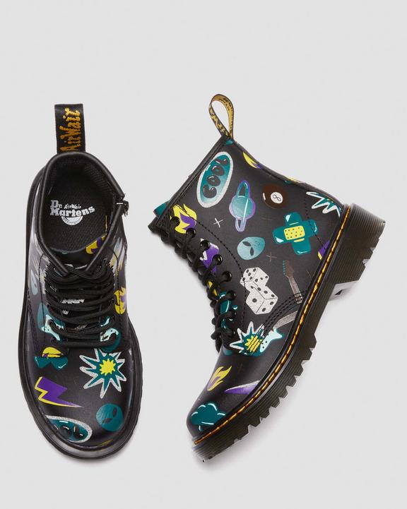 Junior 1460 Sticker Print Leather Lace Up BootsJunior 1460 Sticker Print Leather Lace Up Boots Dr. Martens