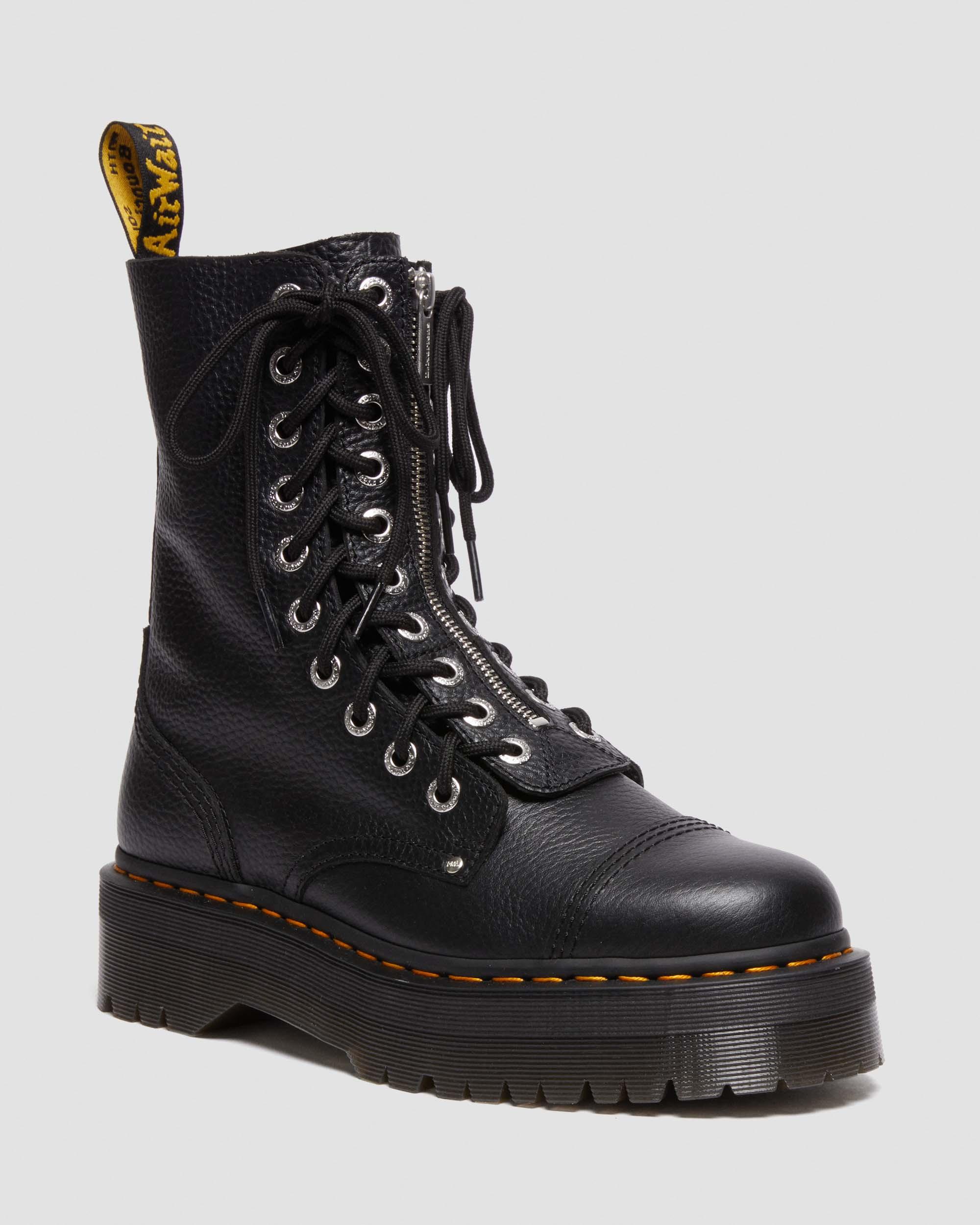 DR MARTENS Sinclair Hi Milled Nappa Leather Platform Boots