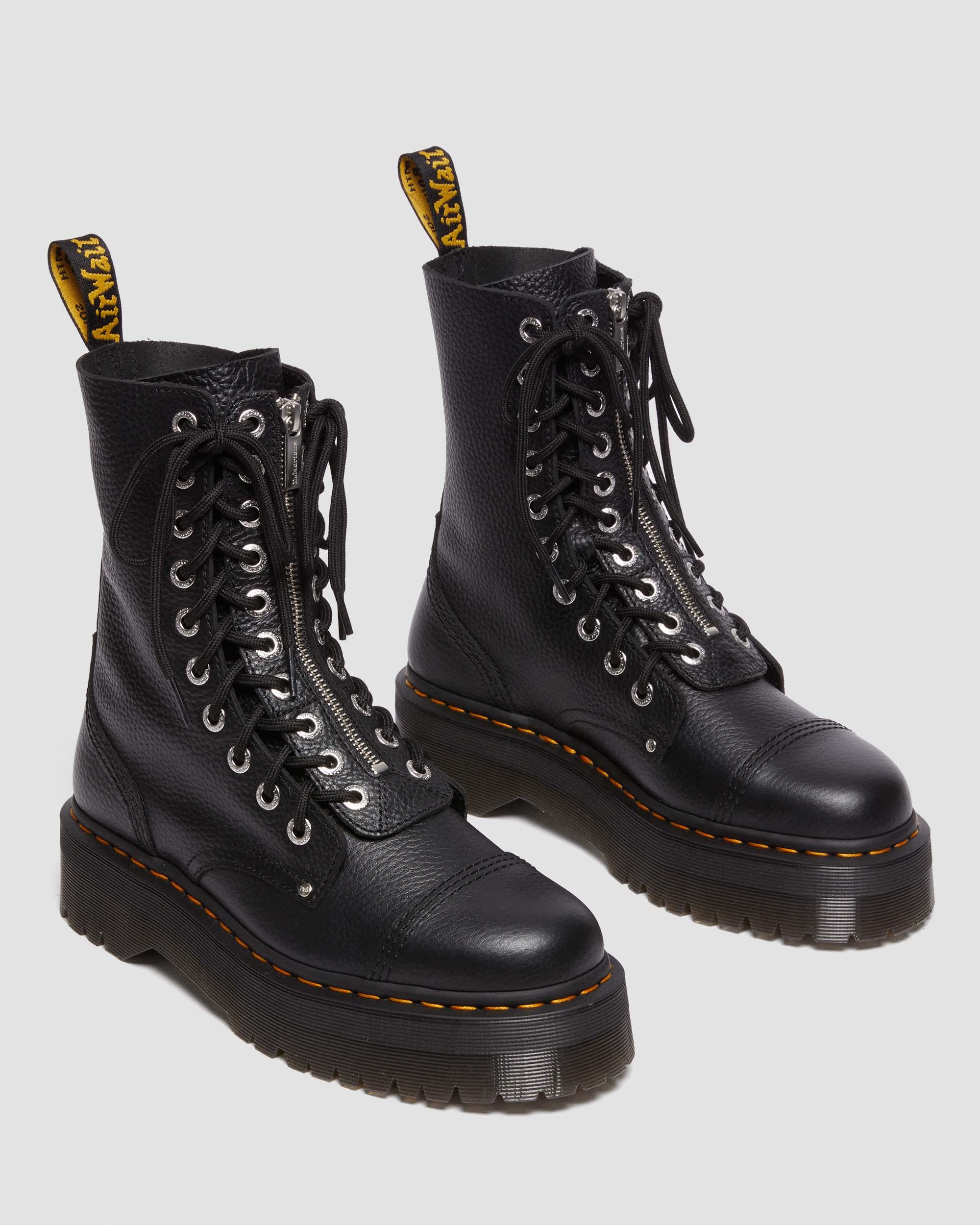 【新品】SINCLAIR HI MAX UK4 厚底 Dr.Martens Sinclair Hi Milled Nappa Leather Platform Boots in BLACK | Dr
