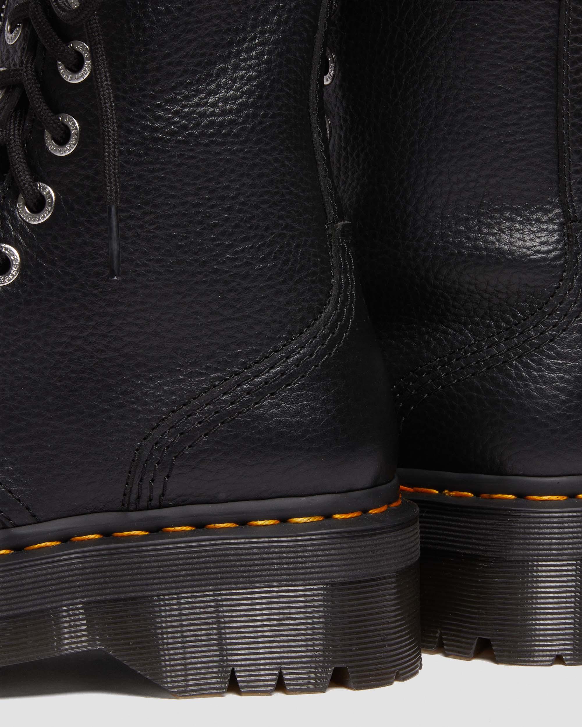 Sinclair Hi Milled Nappa Leather Platform Boots in BLACK | Dr