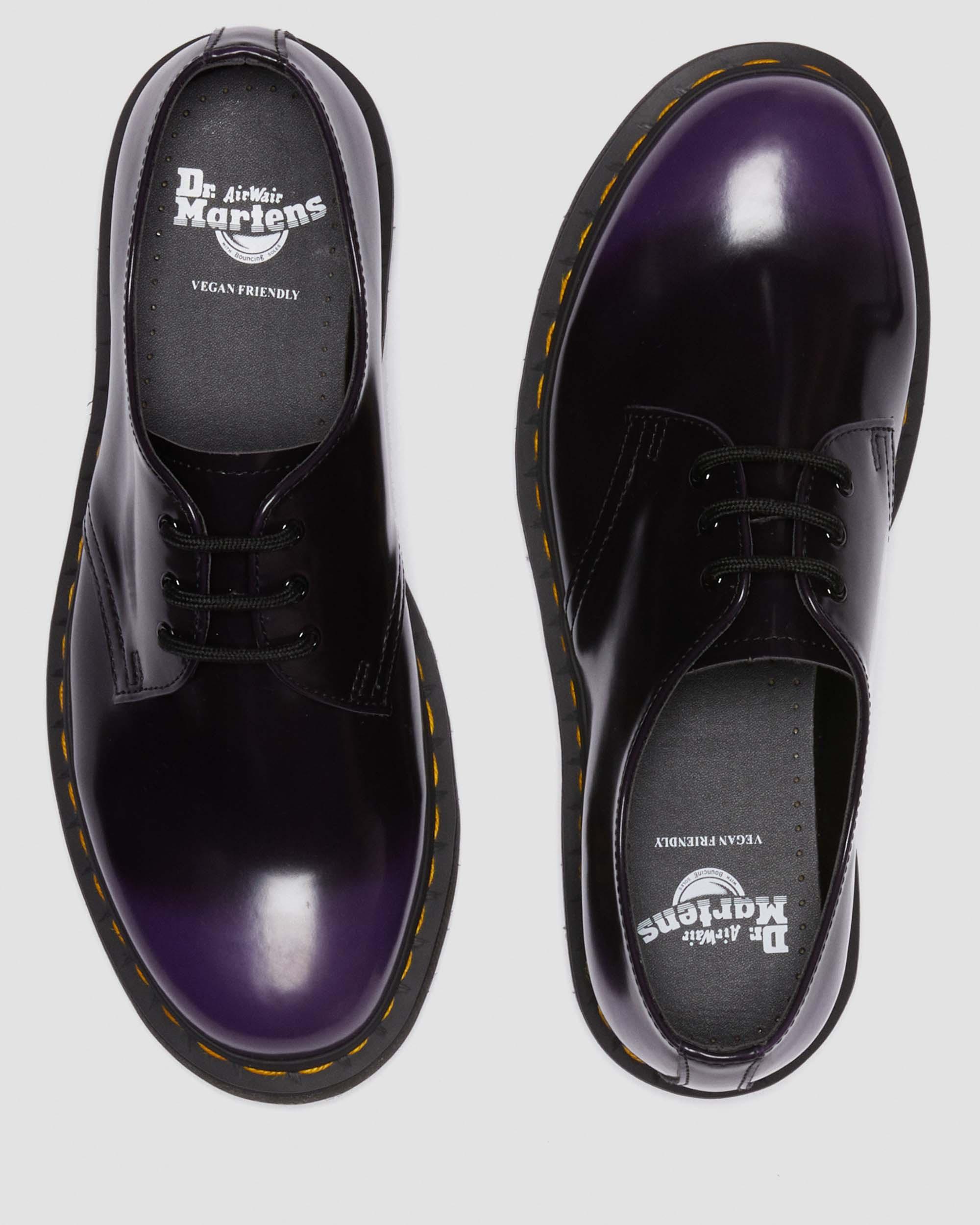Vegan 1461 Oxford Shoes in BLACK/RICH PURPLE | Dr. Martens™